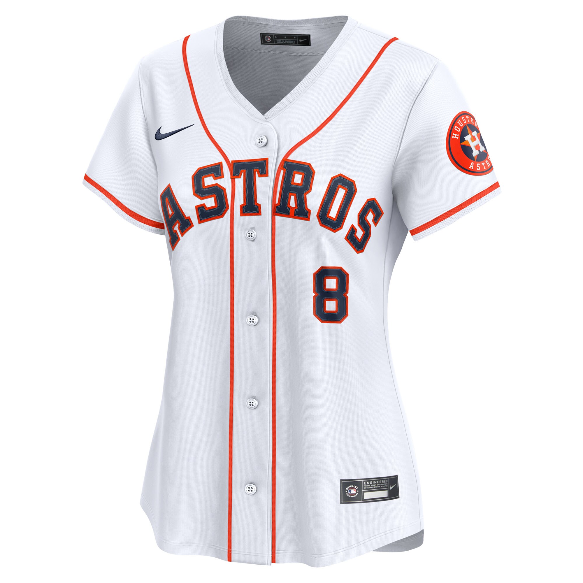 Houston Astros Nike Women’s #1 Bride Home Replica Jersey – White