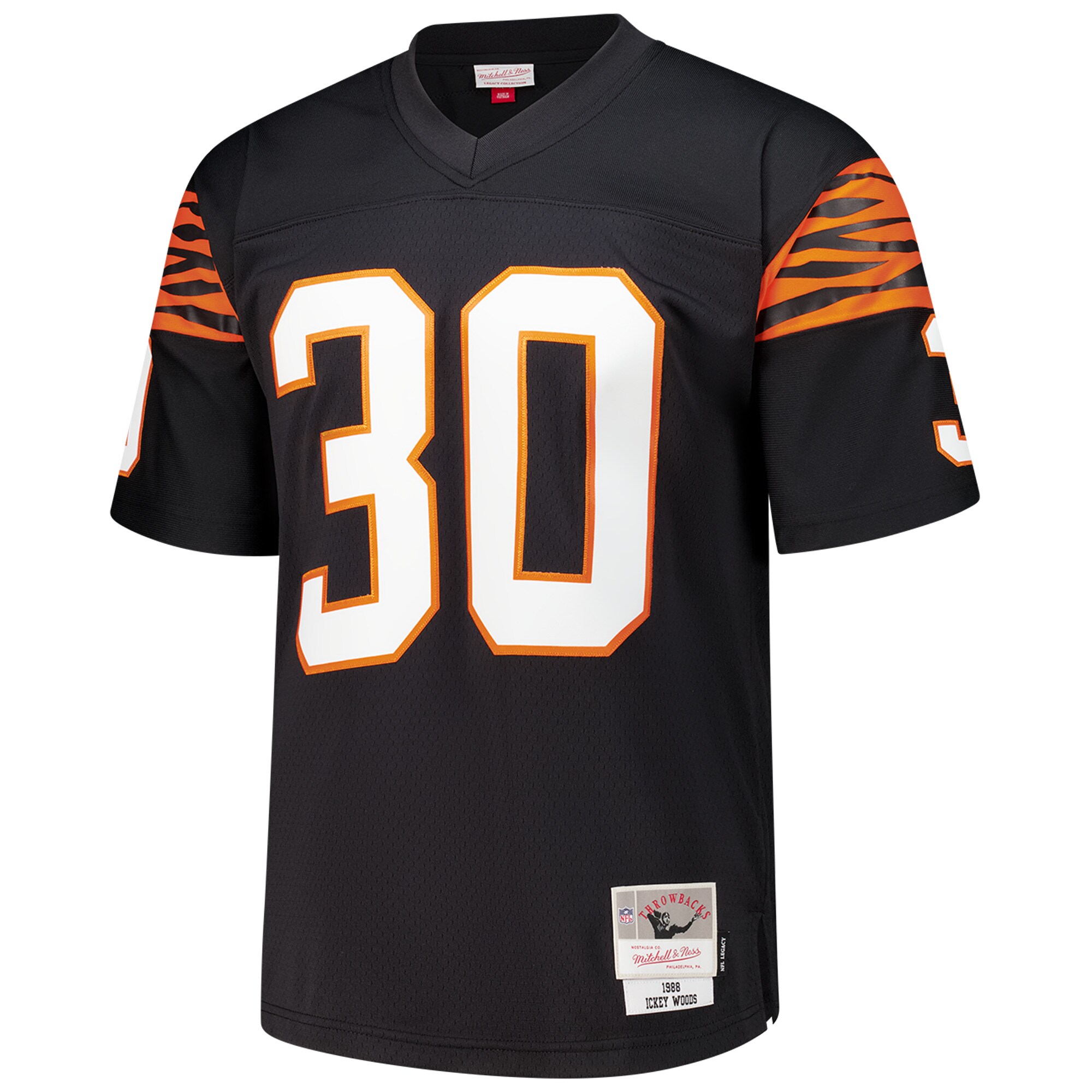 Ickey Woods Cincinnati Bengals Mitchell & Ness 1988 Legacy Replica Jersey – Black Clowdercats