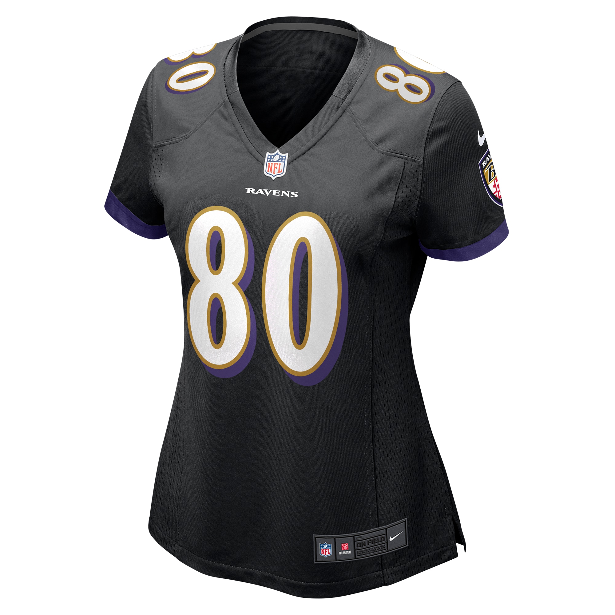 Isaiah Likely Baltimore Ravens Nike Women’s Alternate Game Jersey – Black Clowdercats