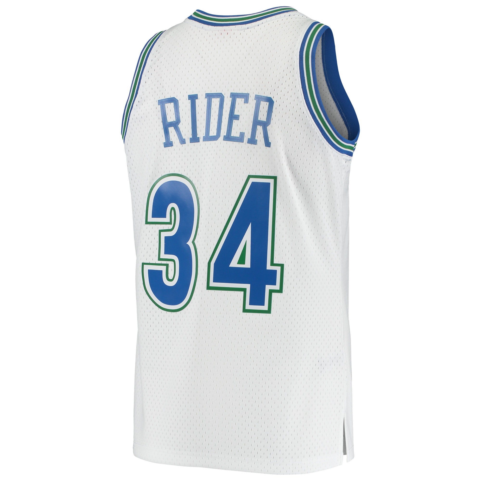 Isaiah Rider Minnesota Timberwolves Mitchell & Ness 1995/96 Hardwood Classics Swingman Jersey – White Clowdercats