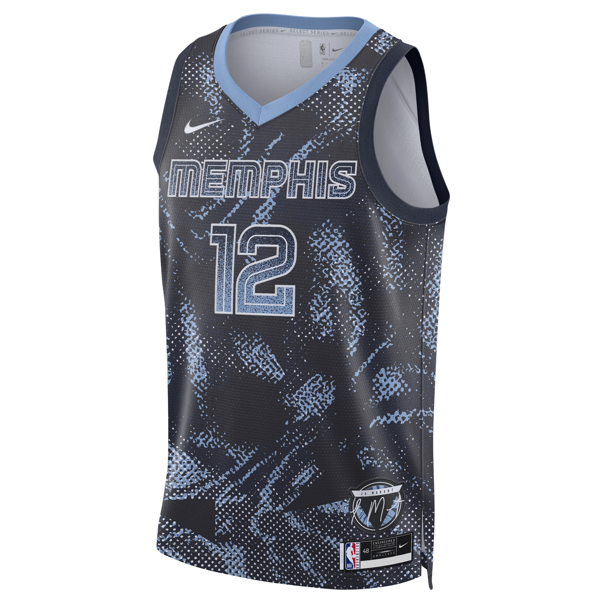 Ja Morant Memphis Grizzlies Nike Unisex 2025 Select Series Swingman Player Jersey – Navy Clowdercats