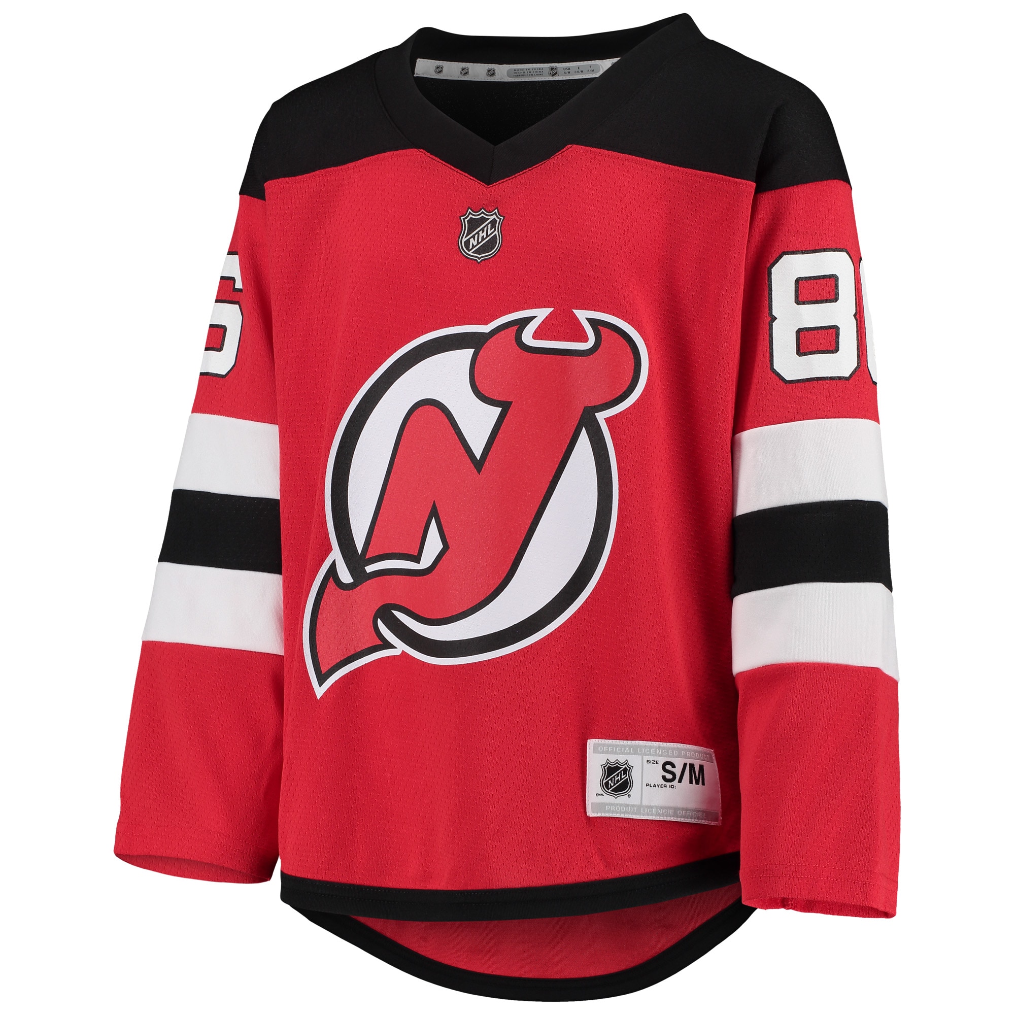 Jack Hughes New Jersey Devils Youth Home Player Replica Jersey – Red Clowdercats