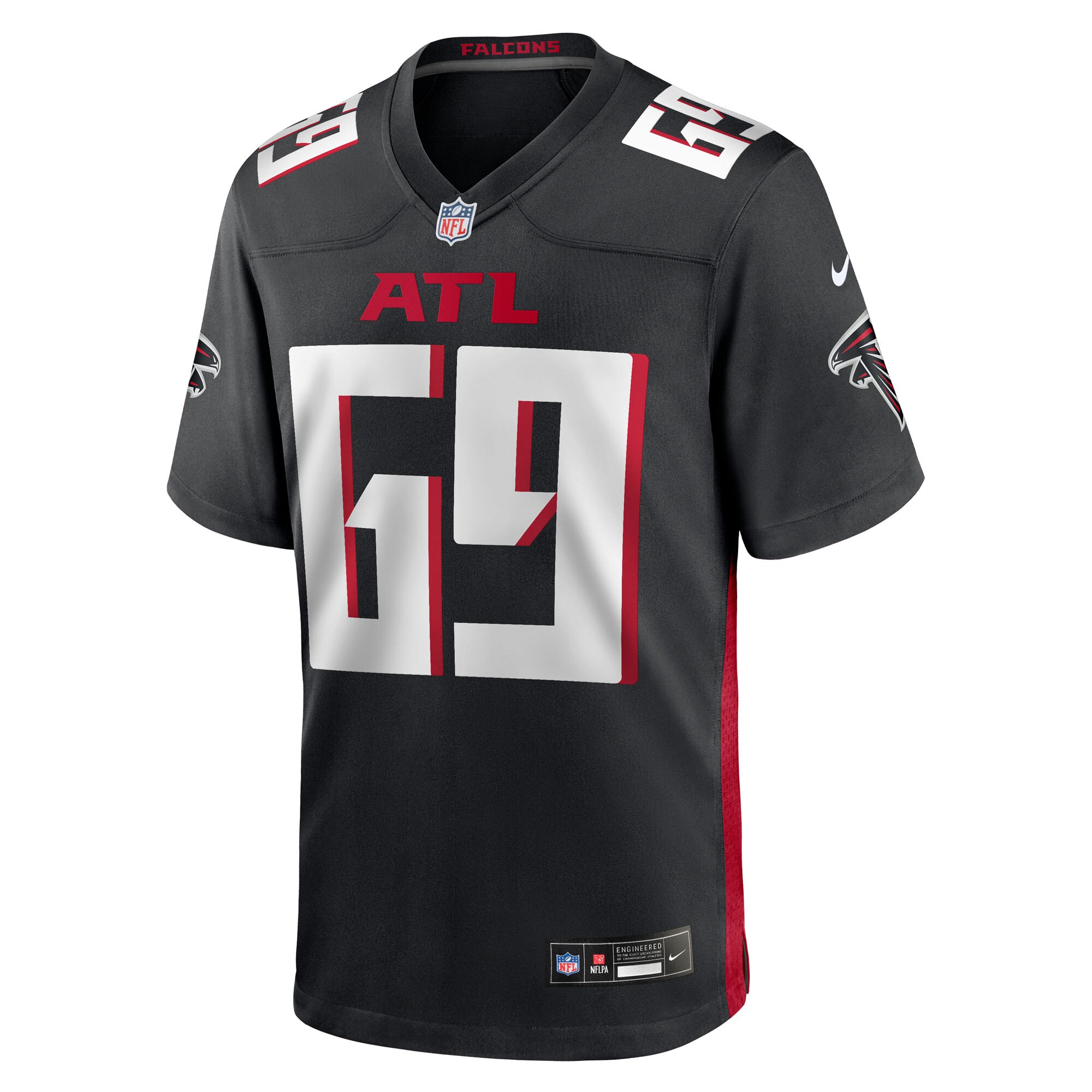 Jack Nelson Atlanta Falcons Nike Team Game Jersey – Black Clowdercats