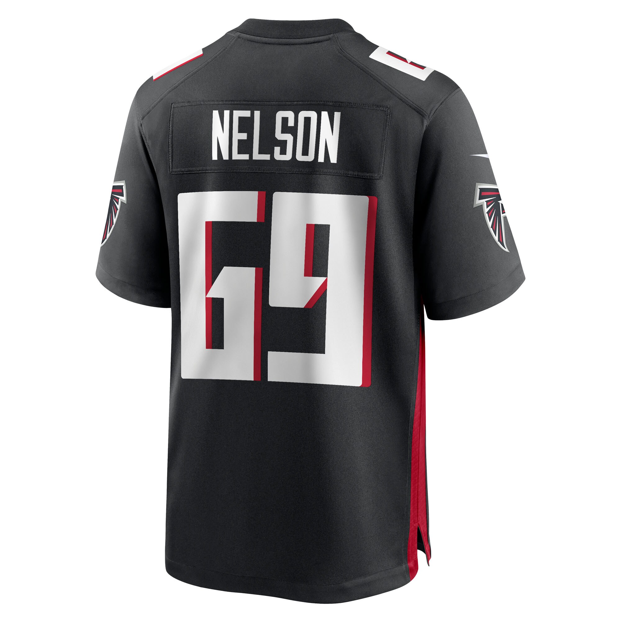 Jack Nelson Atlanta Falcons Nike Team Game Jersey – Black Clowdercats