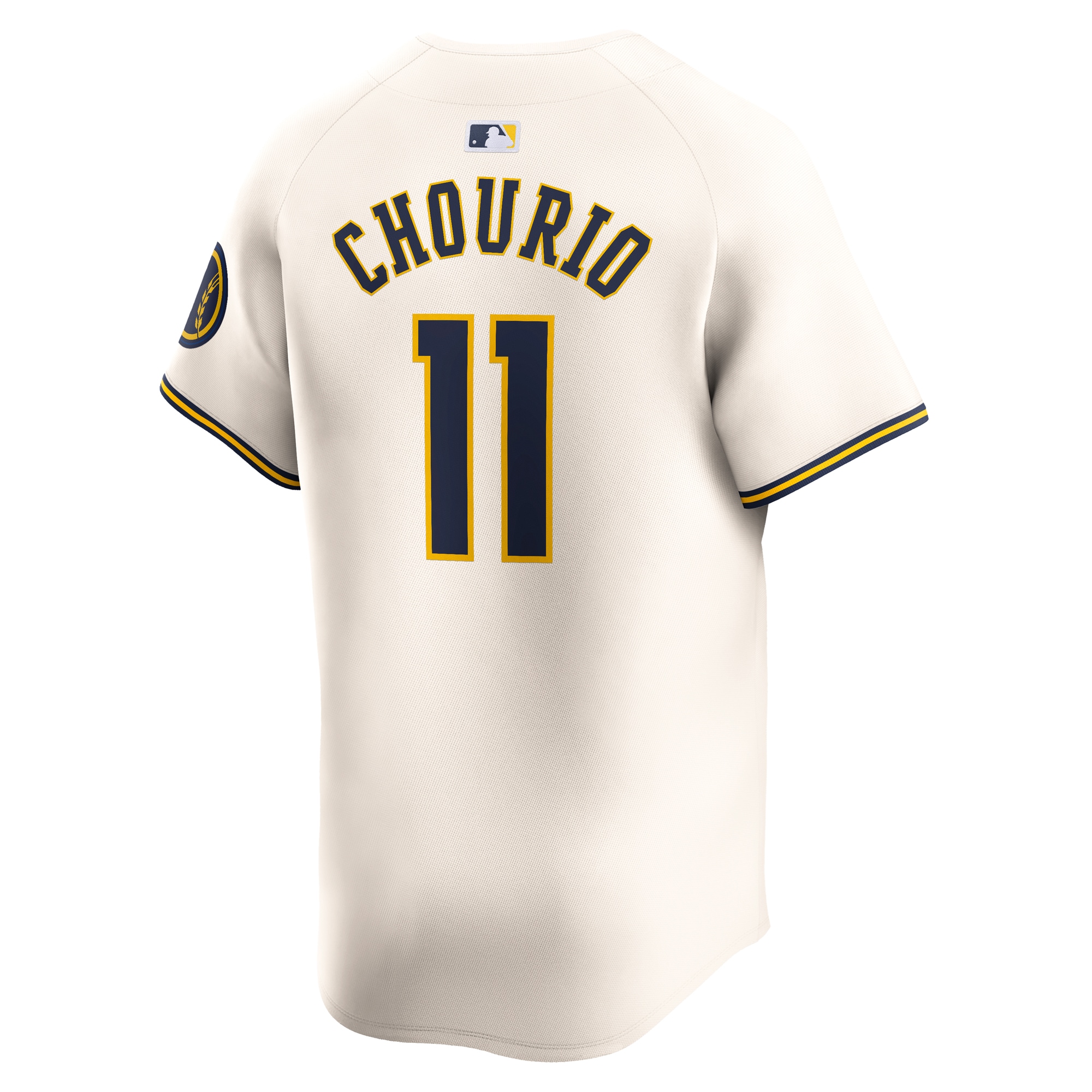 Jackson Chourio Milwaukee Brewers Nike Home Limited Player Jersey – Cream