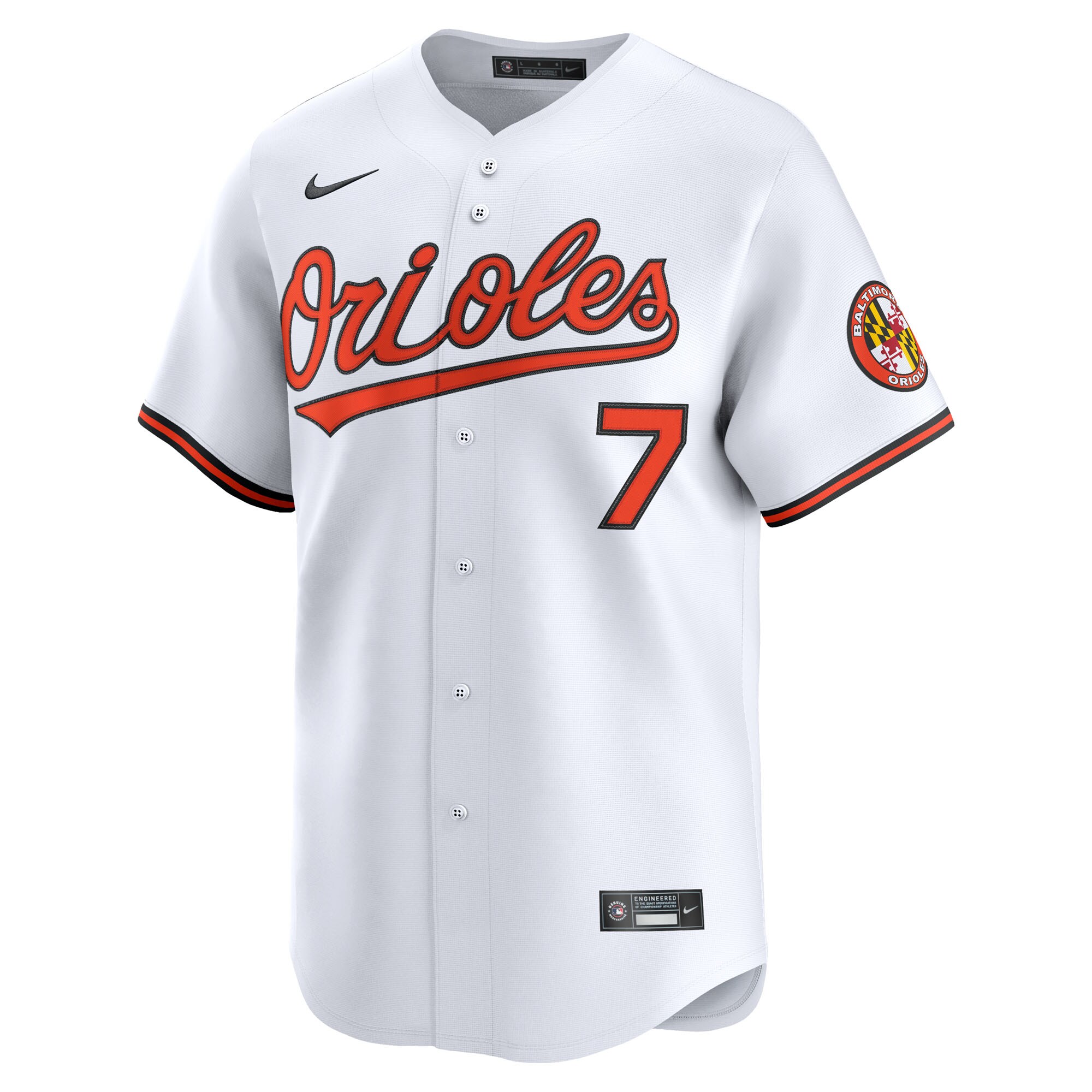 Jackson Holliday Baltimore Orioles Nike Home Limited Jersey – White