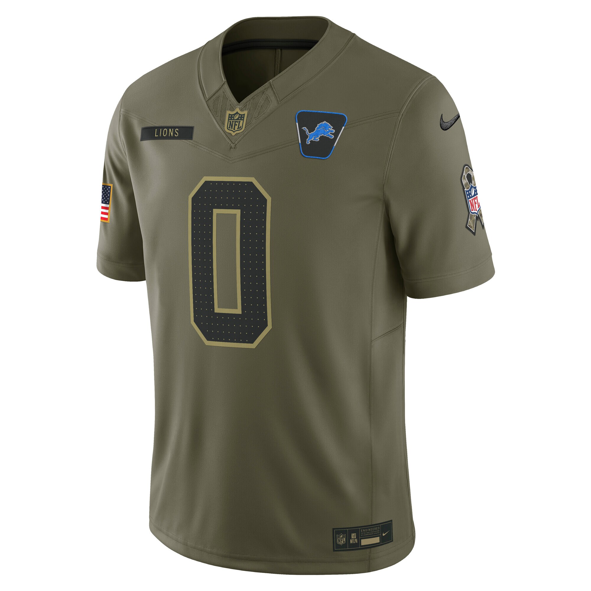 Jahmyr Gibbs Detroit Lions Nike 2025 Salute to Service Limited Jersey – Olive Clowdercats