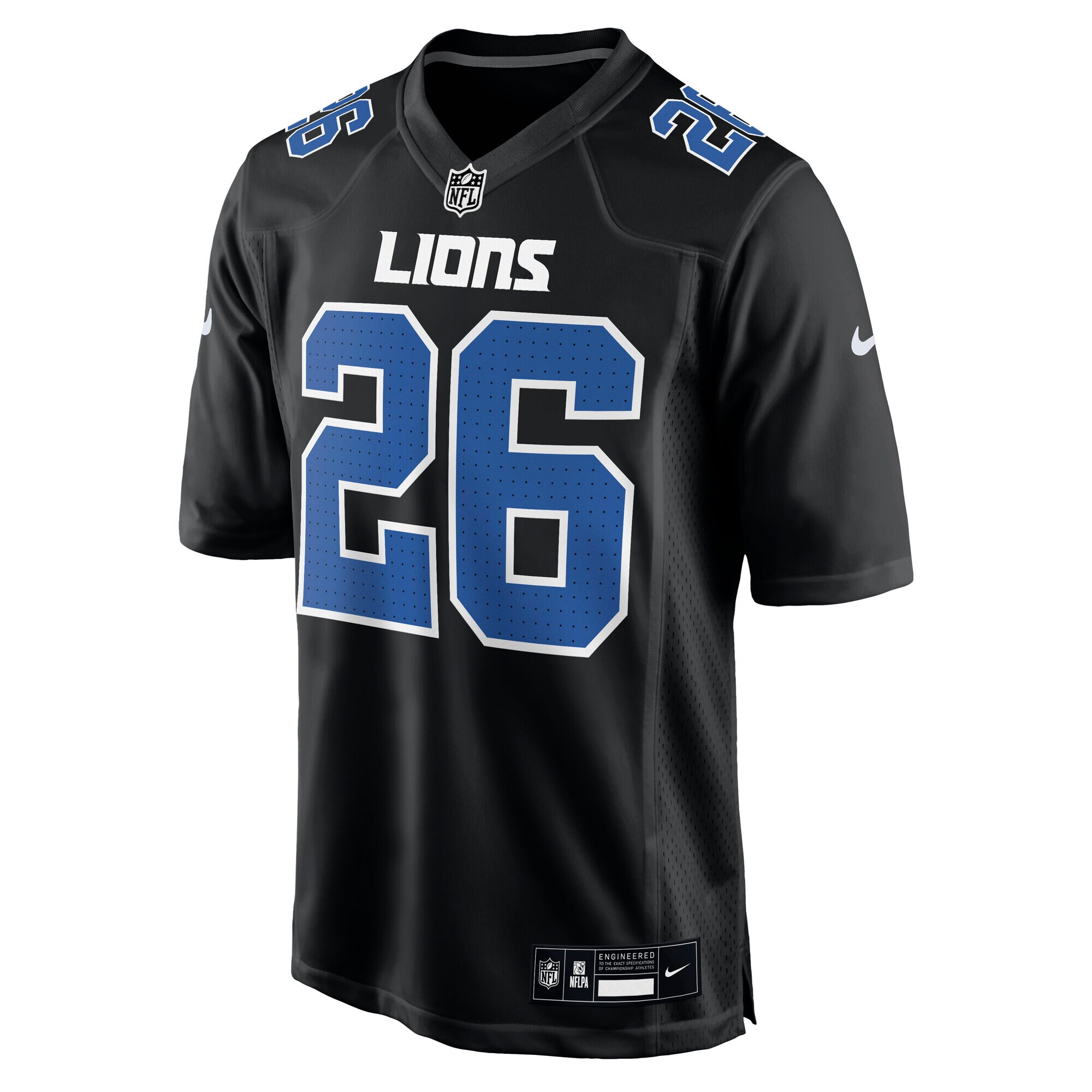 Jahmyr Gibbs Detroit Lions Nike Fashion Jersey – Carbon Black Clowdercats