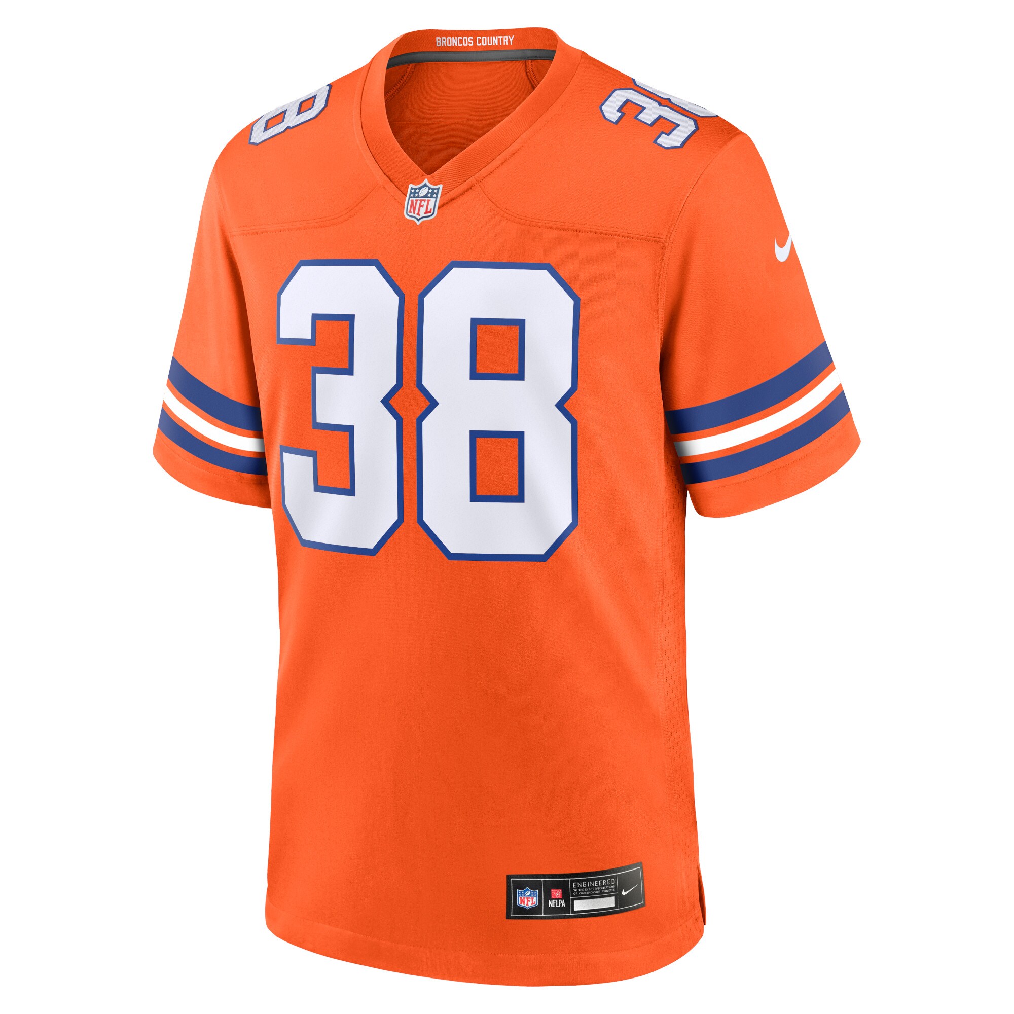 Jaleel McLaughlin Denver Broncos Nike Mile High Collection 1977 Throwback Player Game Jersey – Orange Clowdercats
