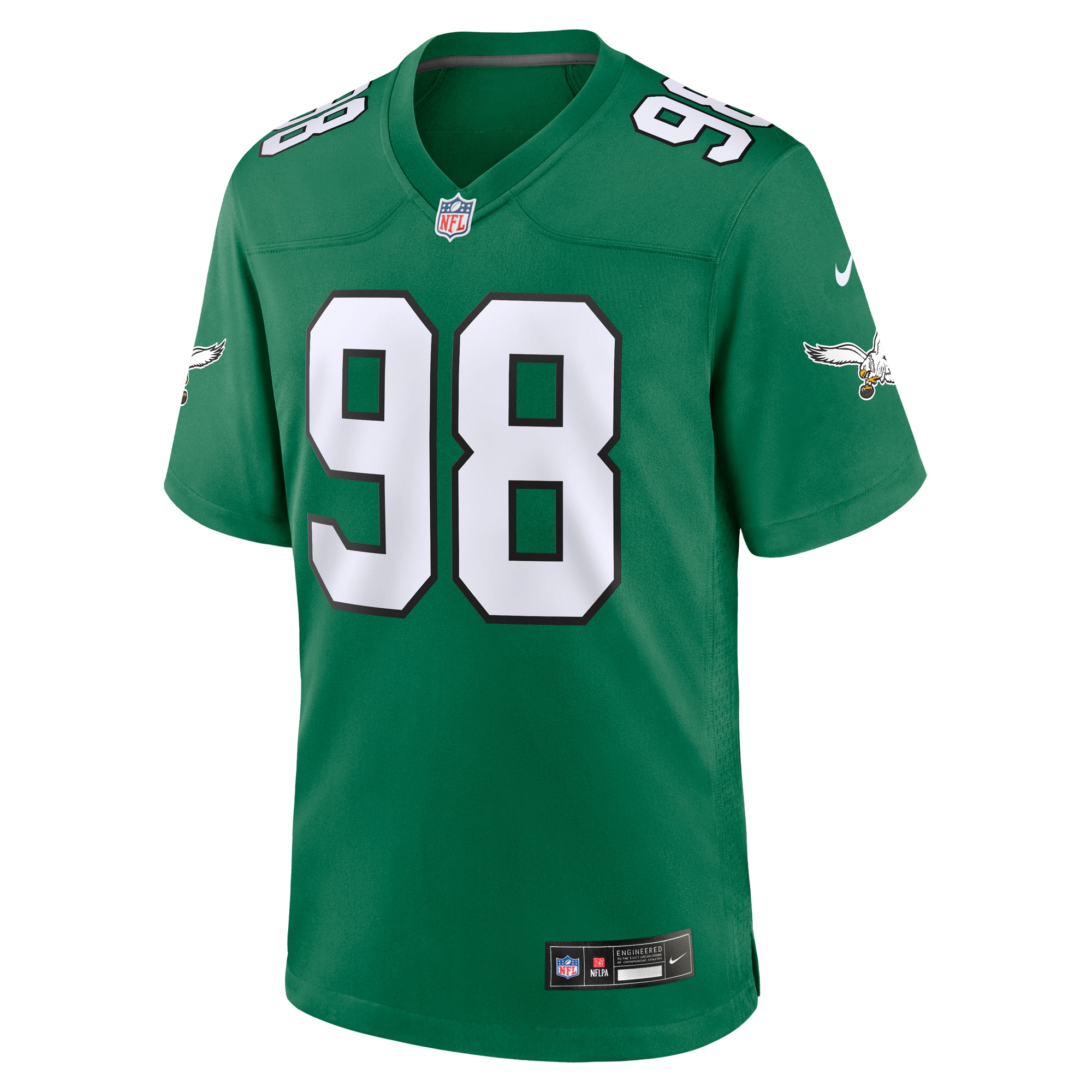 Jalen Carter Philadelphia Eagles Nike Alternate Game Jersey – Kelly Green Clowdercats