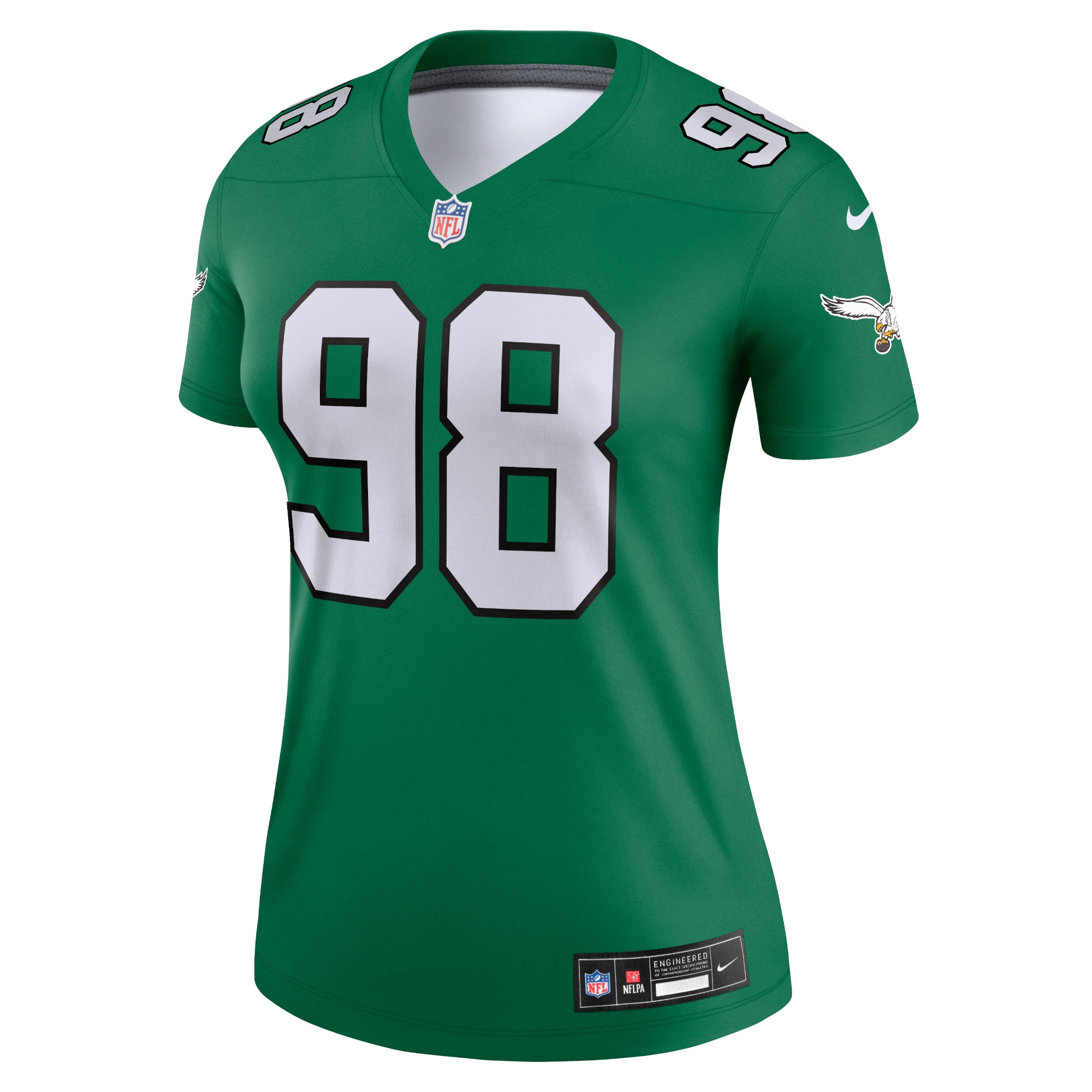 Jalen Carter Philadelphia Eagles Nike Women’s Alternate Legend Player Performance Top – Kelly Green Clowdercats