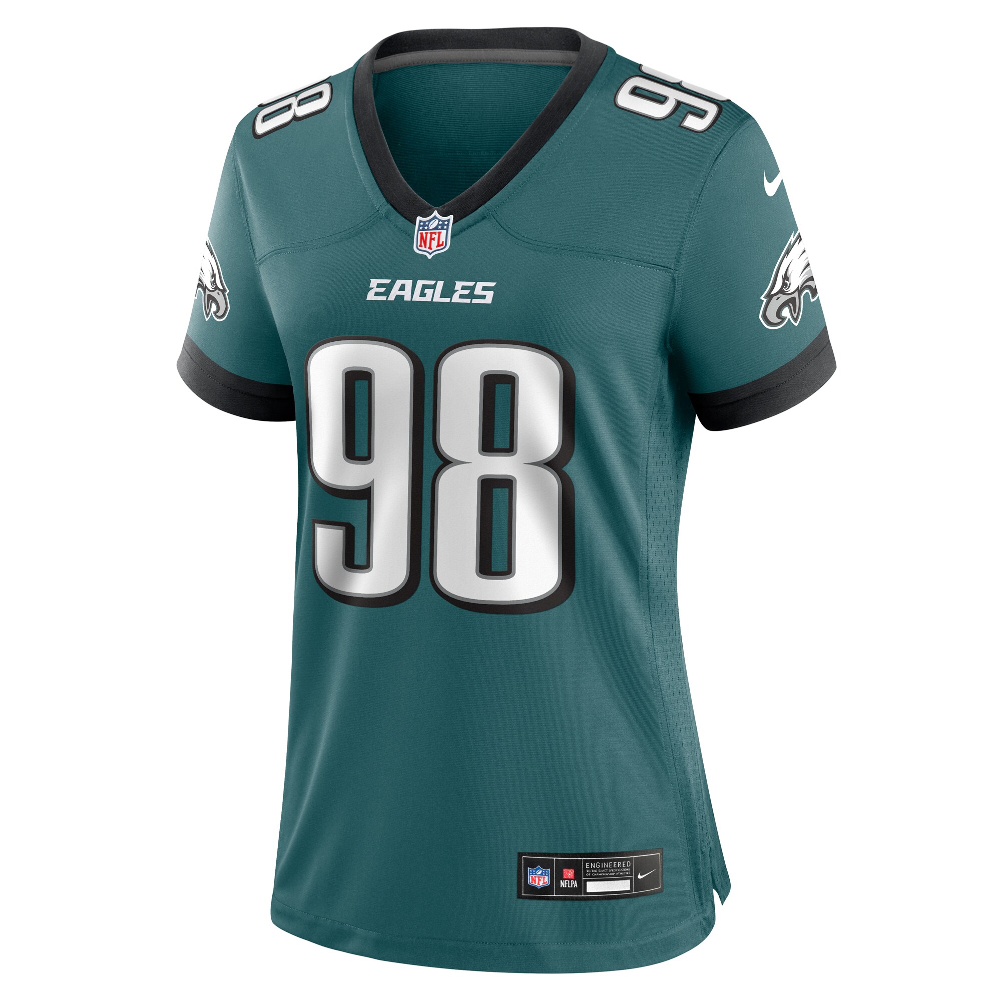 Jalen Carter Philadelphia Eagles Nike Women’s Team Game Jersey – Midnight Green Clowdercats