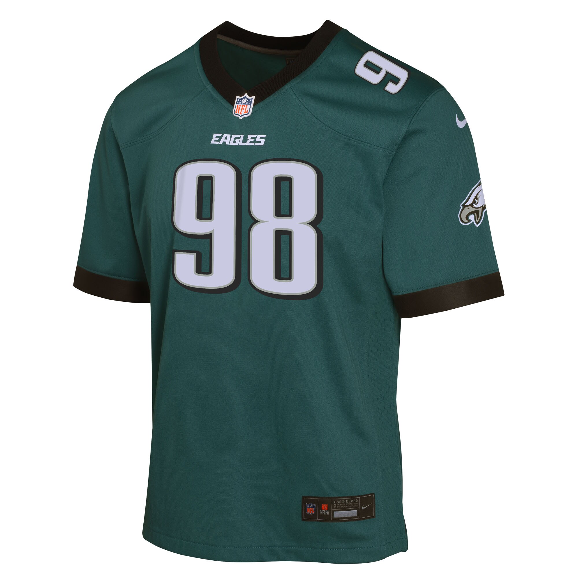 Jalen Carter Philadelphia Eagles Nike Youth Game Player Jersey – Midnight Green Clowdercats