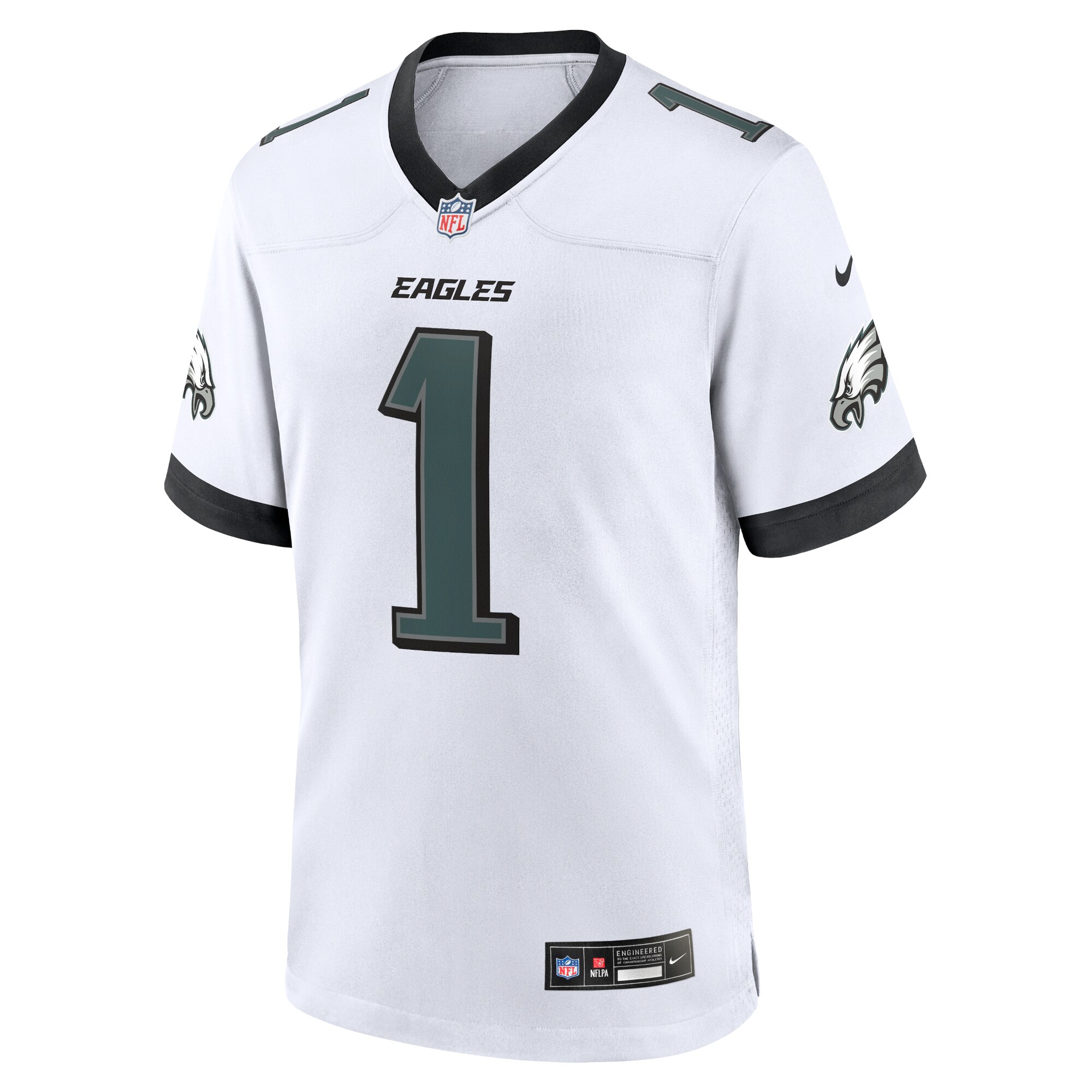 Jalen Hurts Philadelphia Eagles Nike White Game Jersey – White Clowdercats