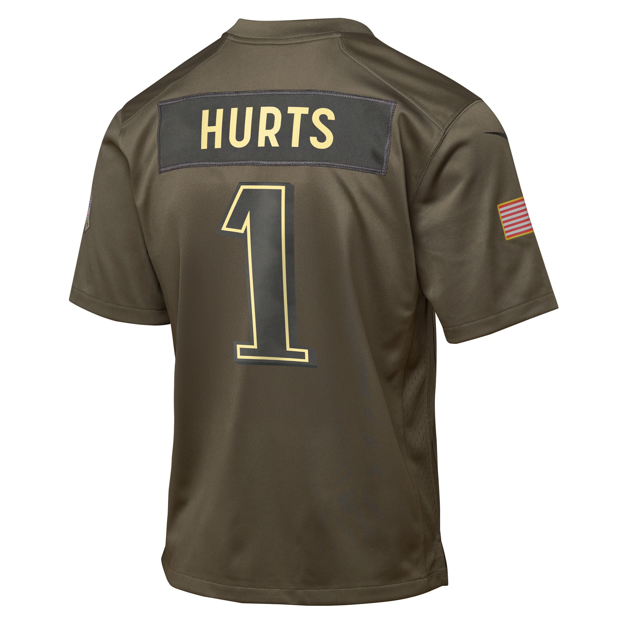 Jalen Hurts Philadelphia Eagles Nike Youth 2025 Salute to Service Game Jersey – Olive Clowdercats