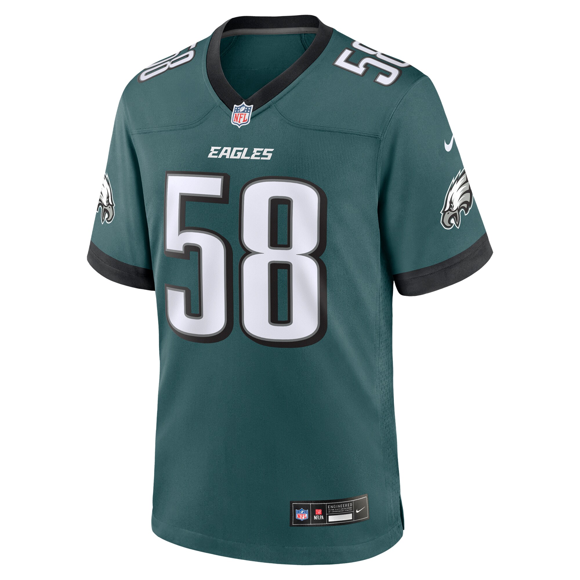 Jalyx Hunt Philadelphia Eagles Nike Team Game Jersey – Midnight Green Clowdercats