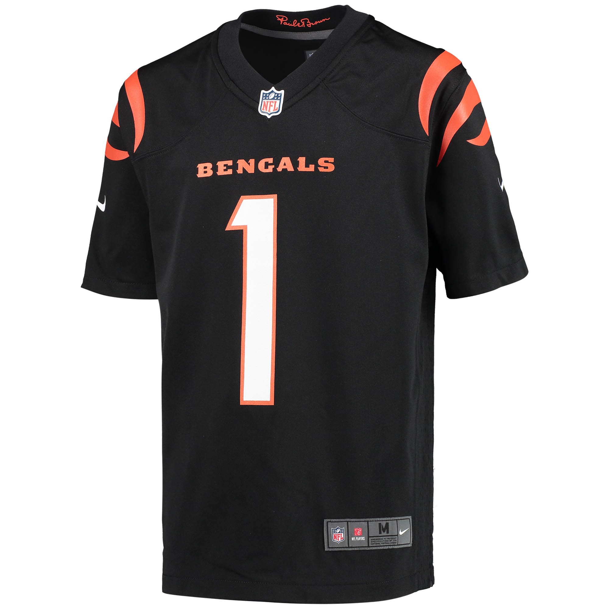 Ja’Marr Chase Cincinnati Bengals Nike Youth Game Jersey – Black Clowdercats