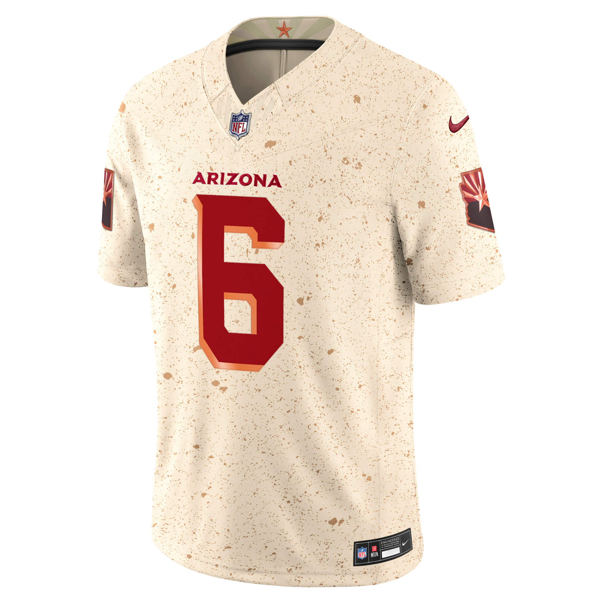 James Conner Arizona Cardinals Nike 2025 Rivalries Collection Limited Jersey – Natural Clowdercats