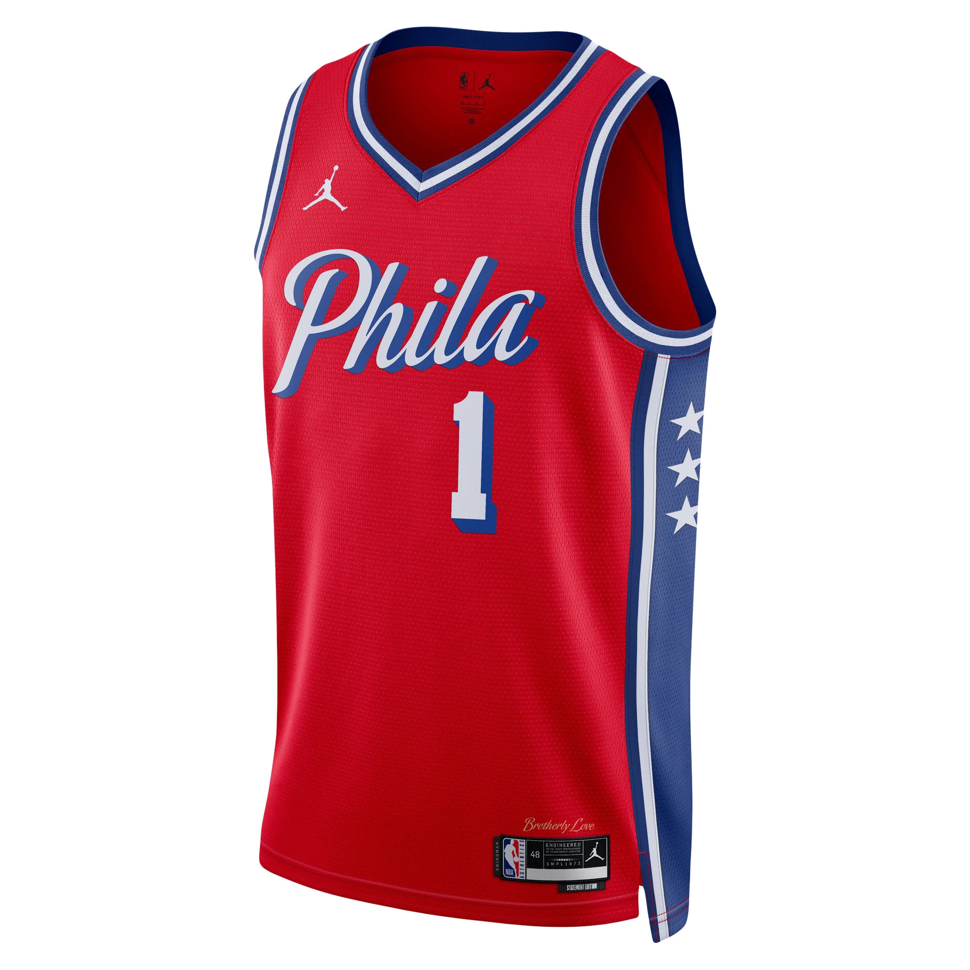 James Harden Philadelphia 76ers Jordan Brand Unisex Swingman Jersey – Statement Edition – Red Clowdercats