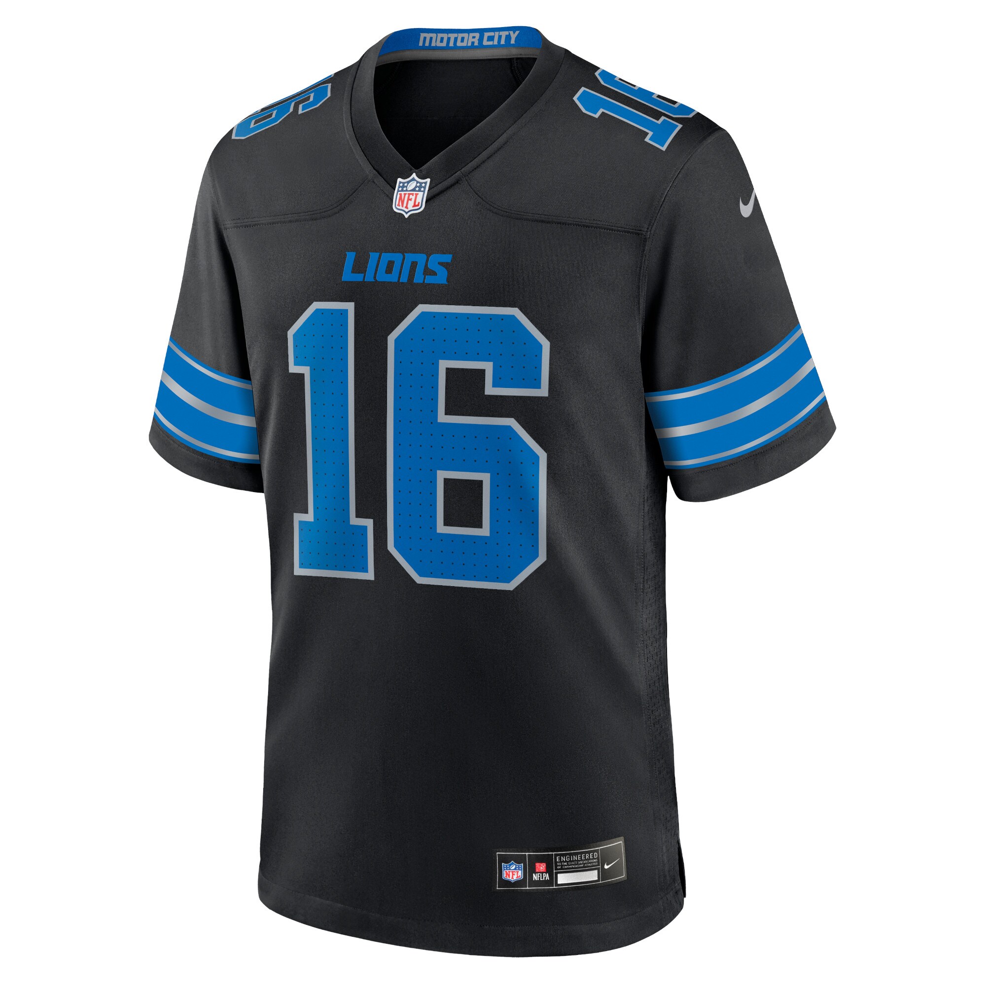 Jared Goff Detroit Lions Nike 2nd Alternate Game Jersey – Black Clowdercats