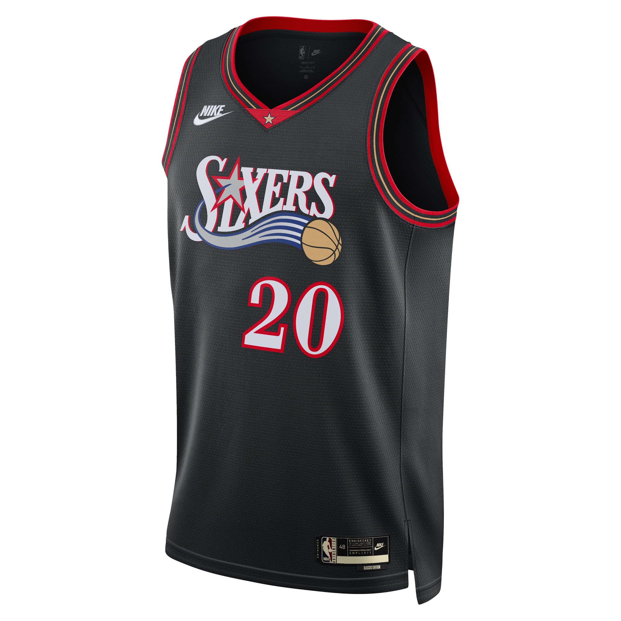 Jared McCain Philadelphia 76ers Nike Unisex Swingman Jersey – Classic Edition – Black Clowdercats