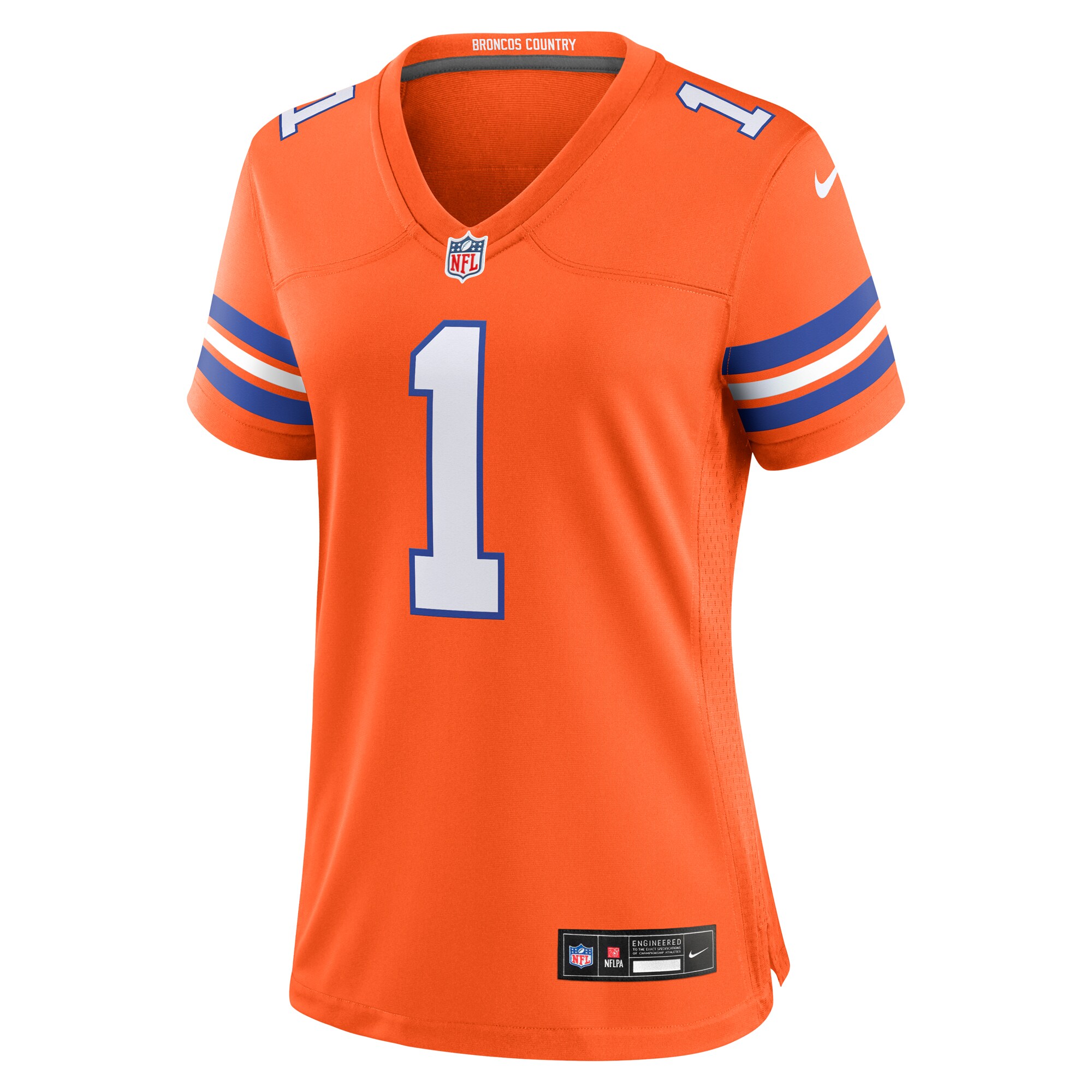 Jason Elam Denver Broncos Nike Women’s Mile High Collection 1977 Throwback Retired Player Game Jersey – Orange Clowdercats