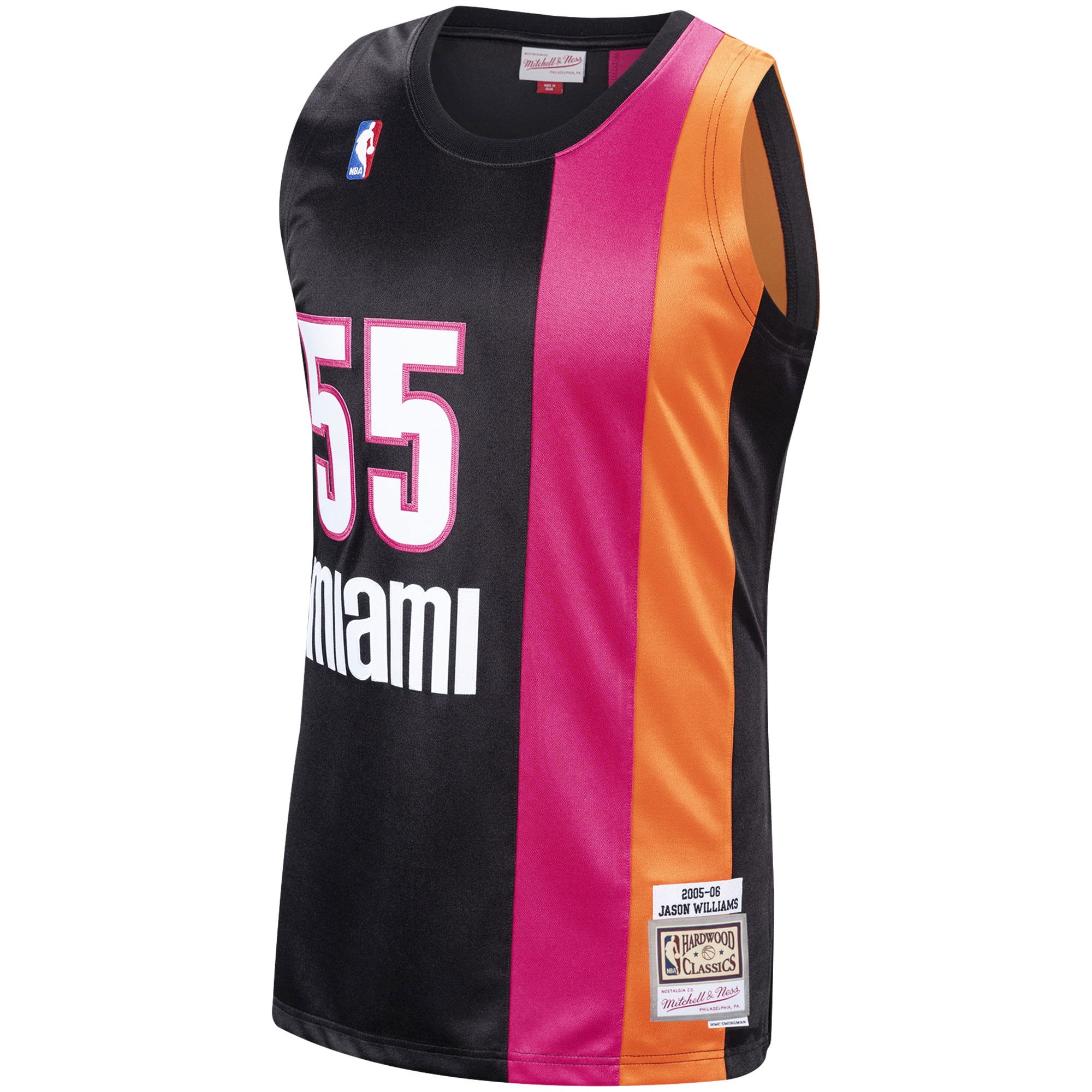 Jason Williams Miami Heat Mitchell & Ness 2005/06 Hardwood Classics Swingman Jersey – Black Clowdercats
