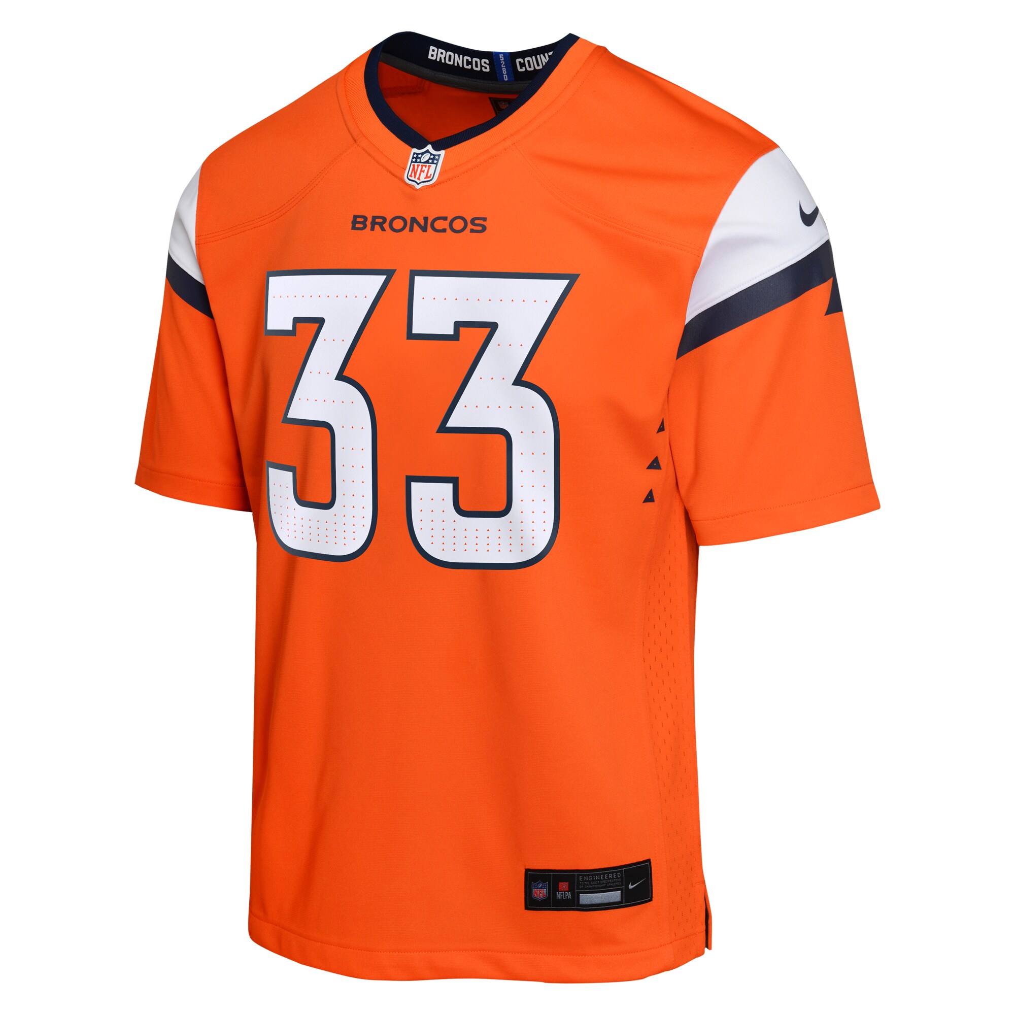 Javonte Williams Denver Broncos Nike Youth Mile High Collection Game Jersey – Orange Clowdercats