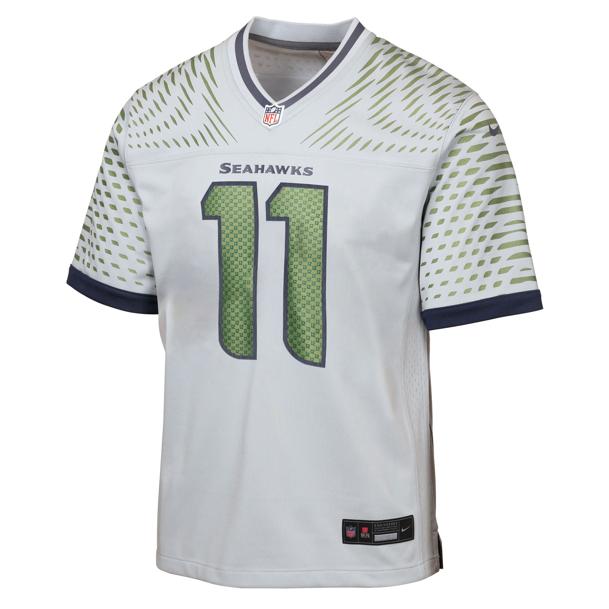 Jaxon Smith-Njigba Seattle Seahawks Nike Youth 2025 Rivalries Collection Game Jersey – Wolf Gray Clowdercats
