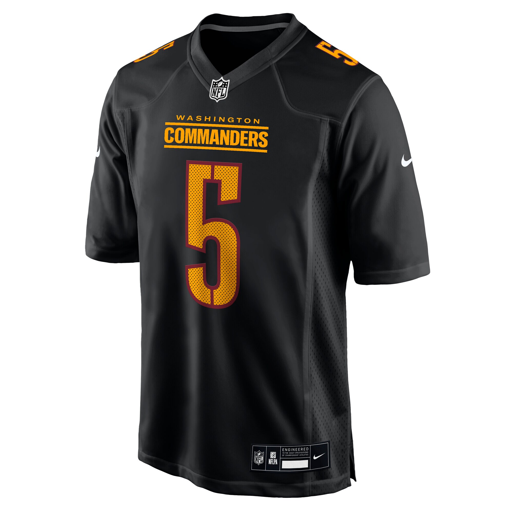 Jayden Daniels Washington Commanders Nike Fashion Jersey – Carbon Black Clowdercats