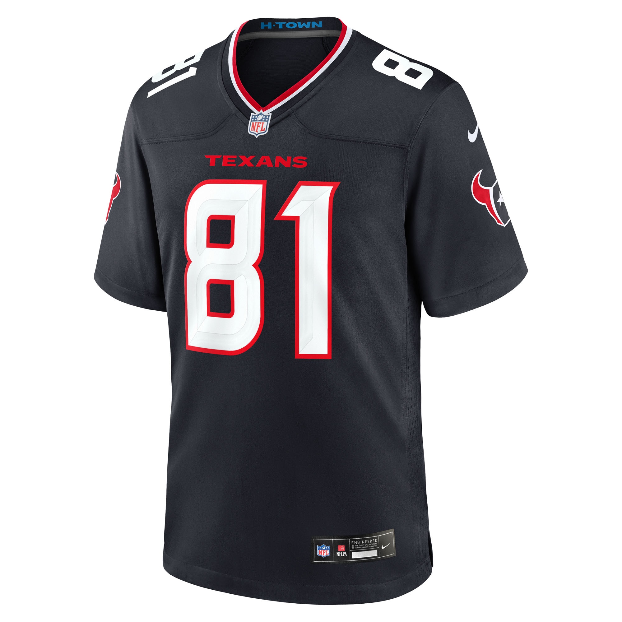 Jayden Higgins Houston Texans Nike Game Jersey – Navy Clowdercats