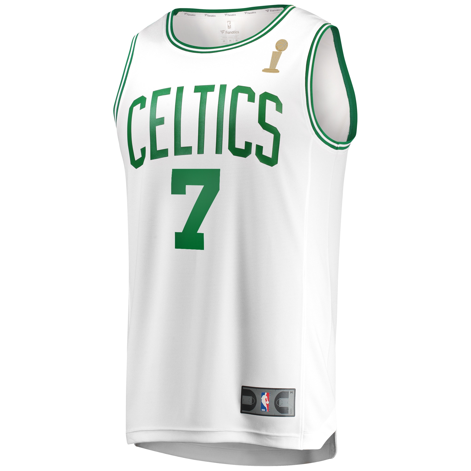 Jaylen Brown Boston Celtics Fanatics 2024 NBA Finals Champions Fast Break Replica Player Jersey – White – Association Edition Clowdercats