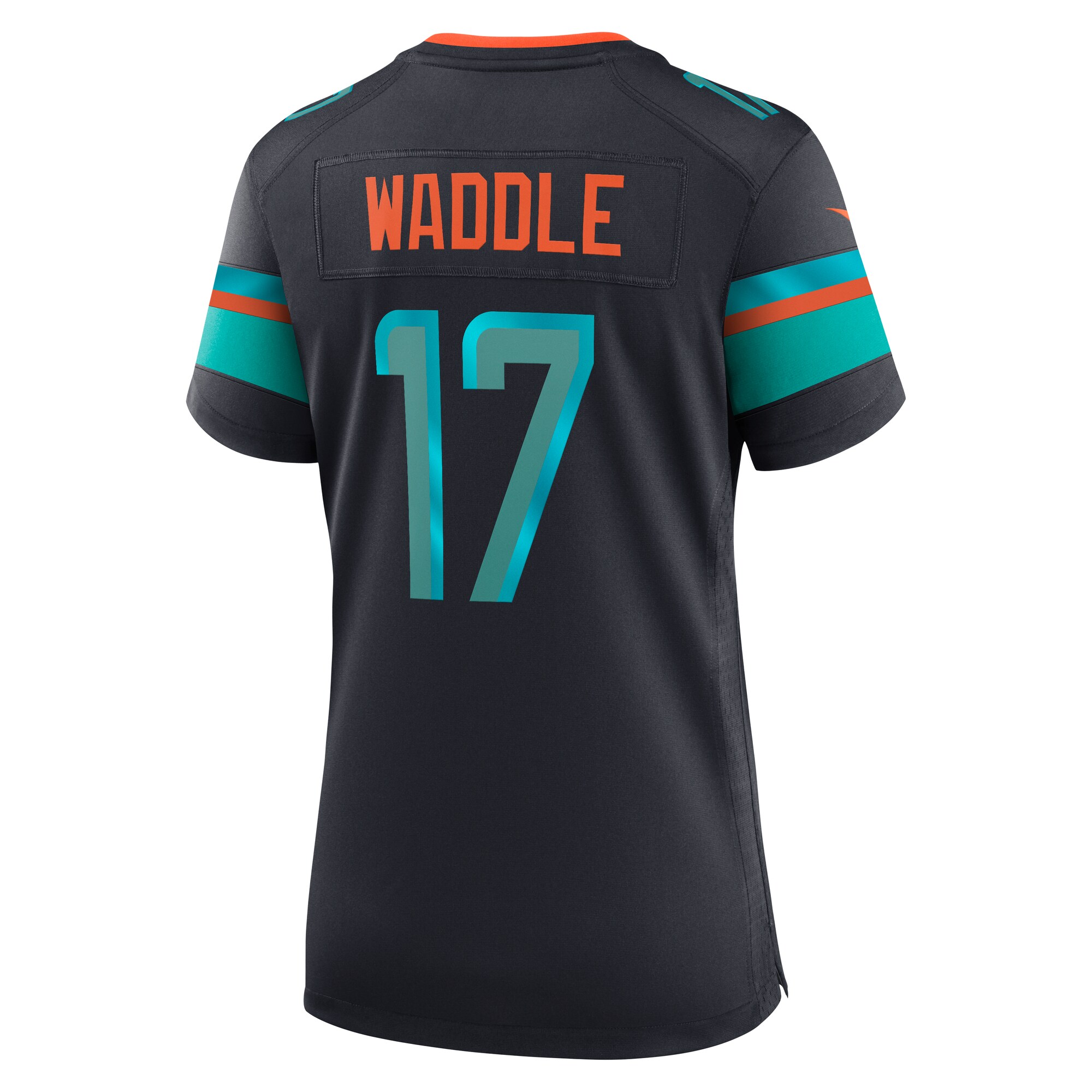 Jaylen Waddle Miami Dolphins Nike Women’s 2025 Rivalries Collection Game Jersey – Pitch Blue Clowdercats
