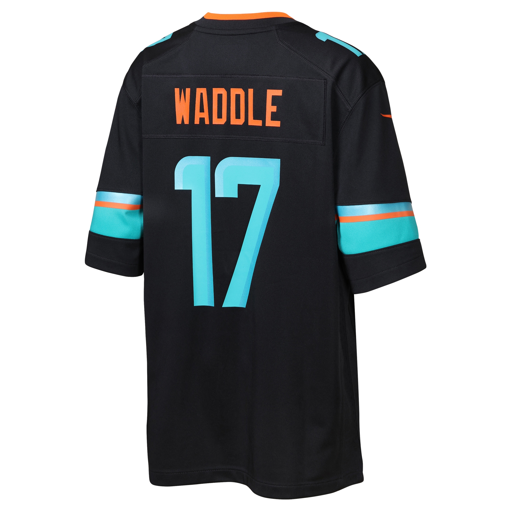 Jaylen Waddle Miami Dolphins Nike Youth 2025 Rivalries Collection Game Jersey – Pitch Blue Clowdercats