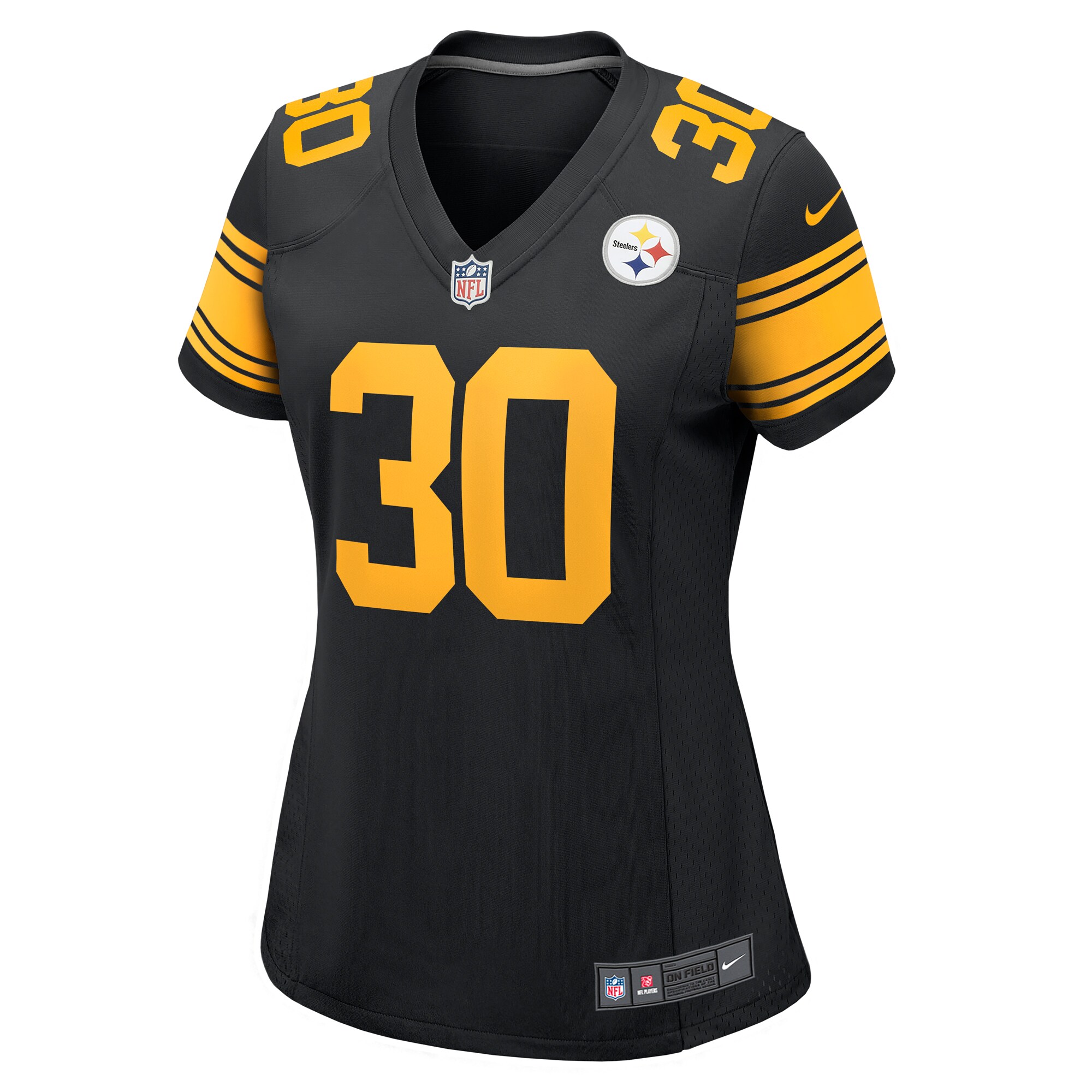 Jaylen Warren Pittsburgh Steelers Nike Women’s Alternate Game Jersey – Black Clowdercats