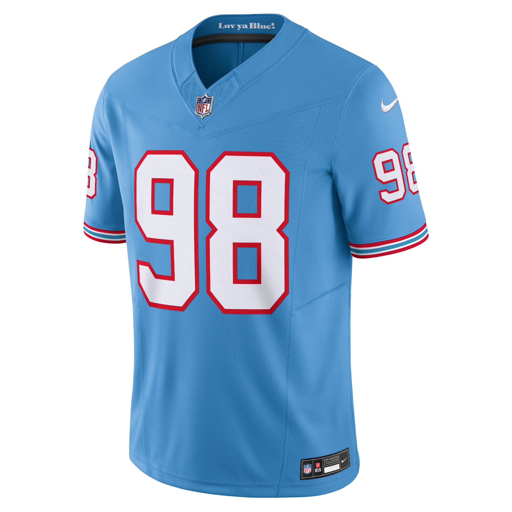 Jeffery Simmons Tennessee Titans Nike Vapor F.U.S.E. Limited Jersey – Light Blue Clowdercats