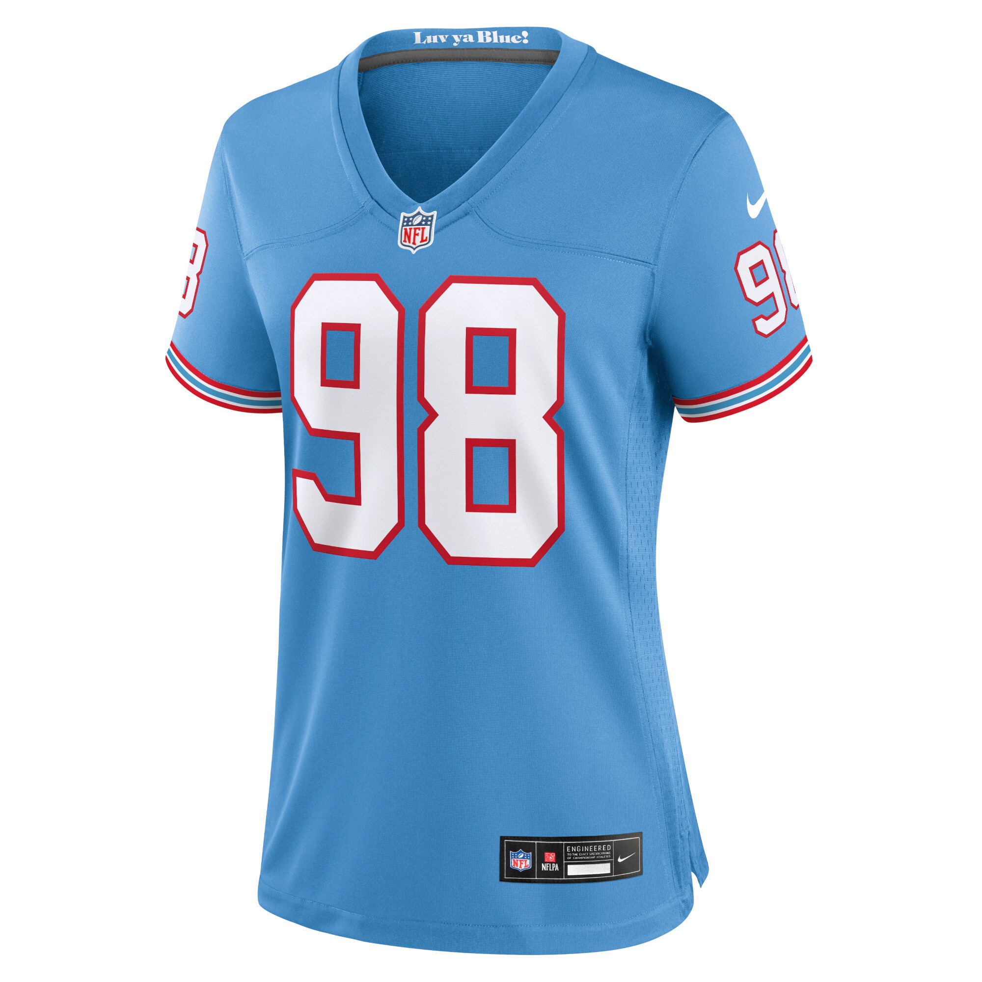 Jeffery Simmons Tennessee Titans Nike Women’s Player Jersey – Light Blue Clowdercats