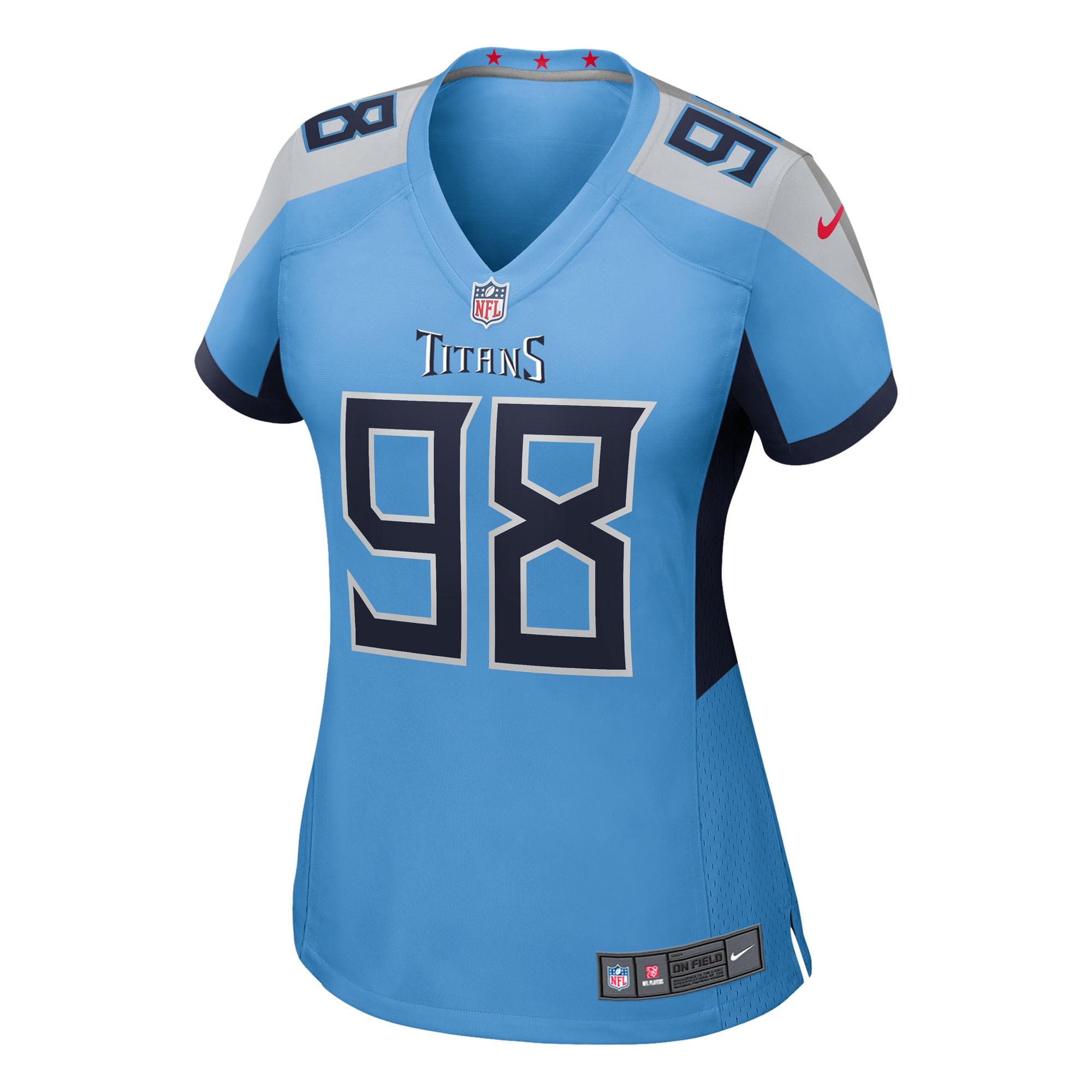 Jeffery Simmons Tennessee Titans Nike Women’s Team Game Jersey – Light Blue Clowdercats
