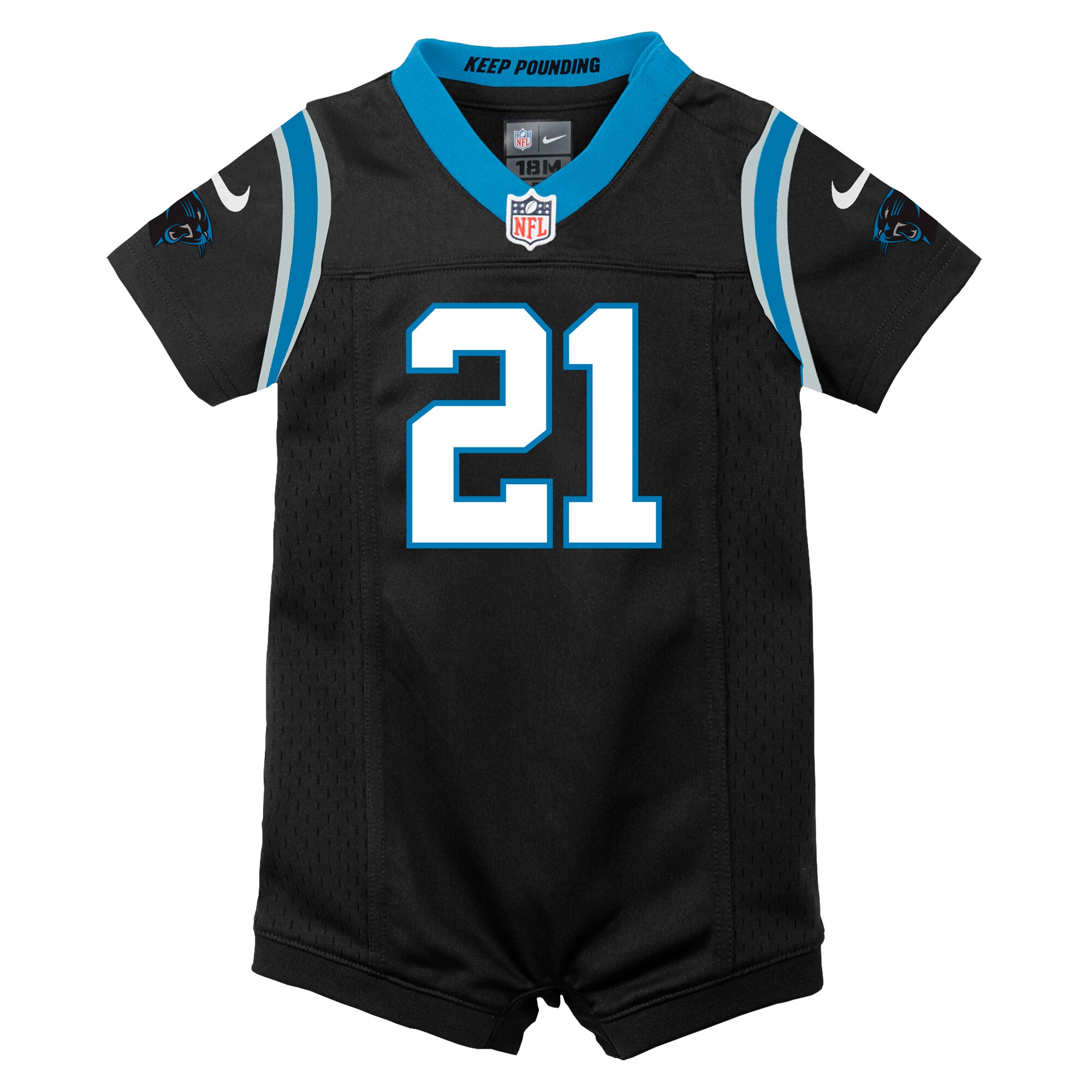 Jeremy Chinn Carolina Panthers Nike Newborn Romper Game Jersey – Black Clowdercats