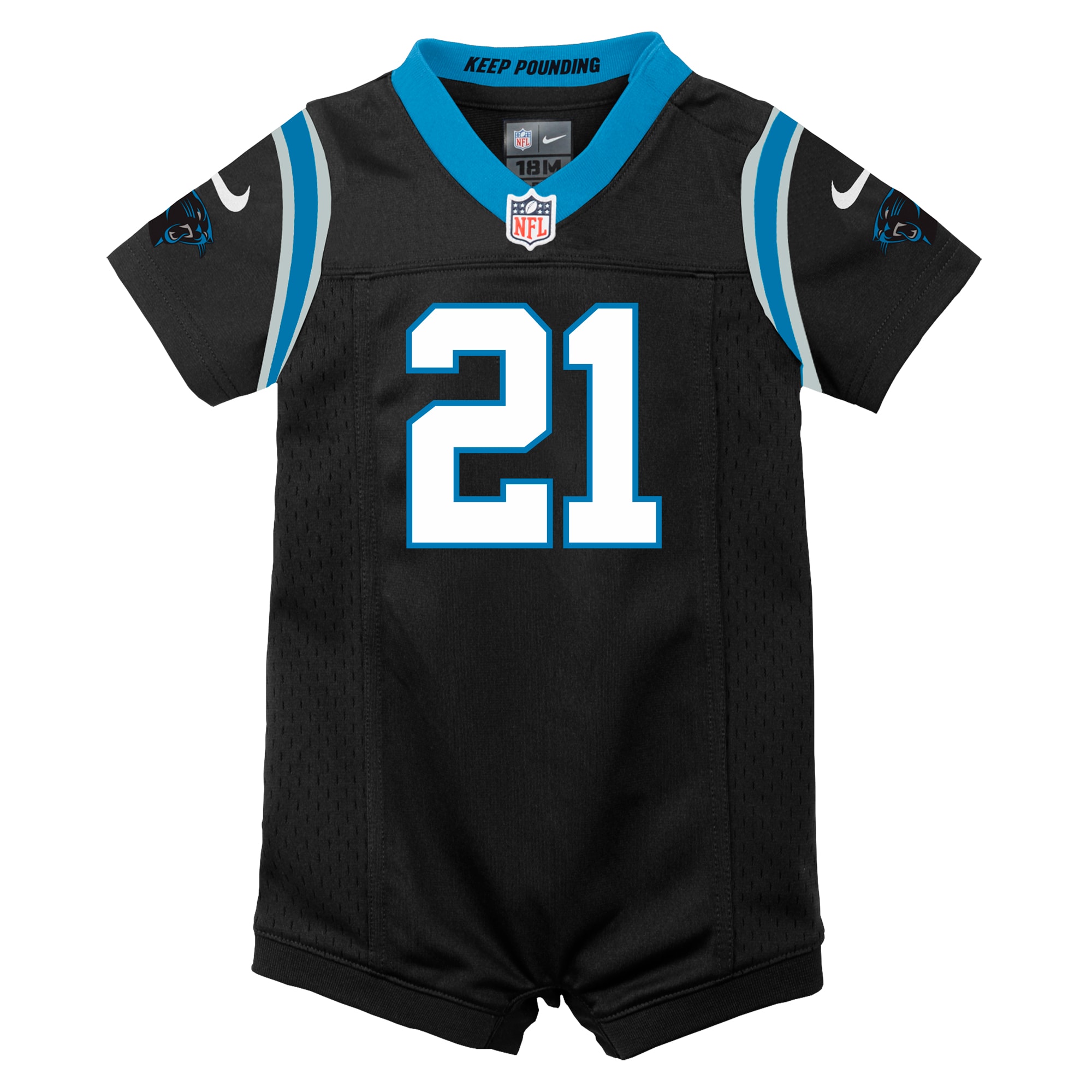 Jeremy Chinn Carolina Panthers Nike Newborn Romper Game Jersey – Black Clowdercats