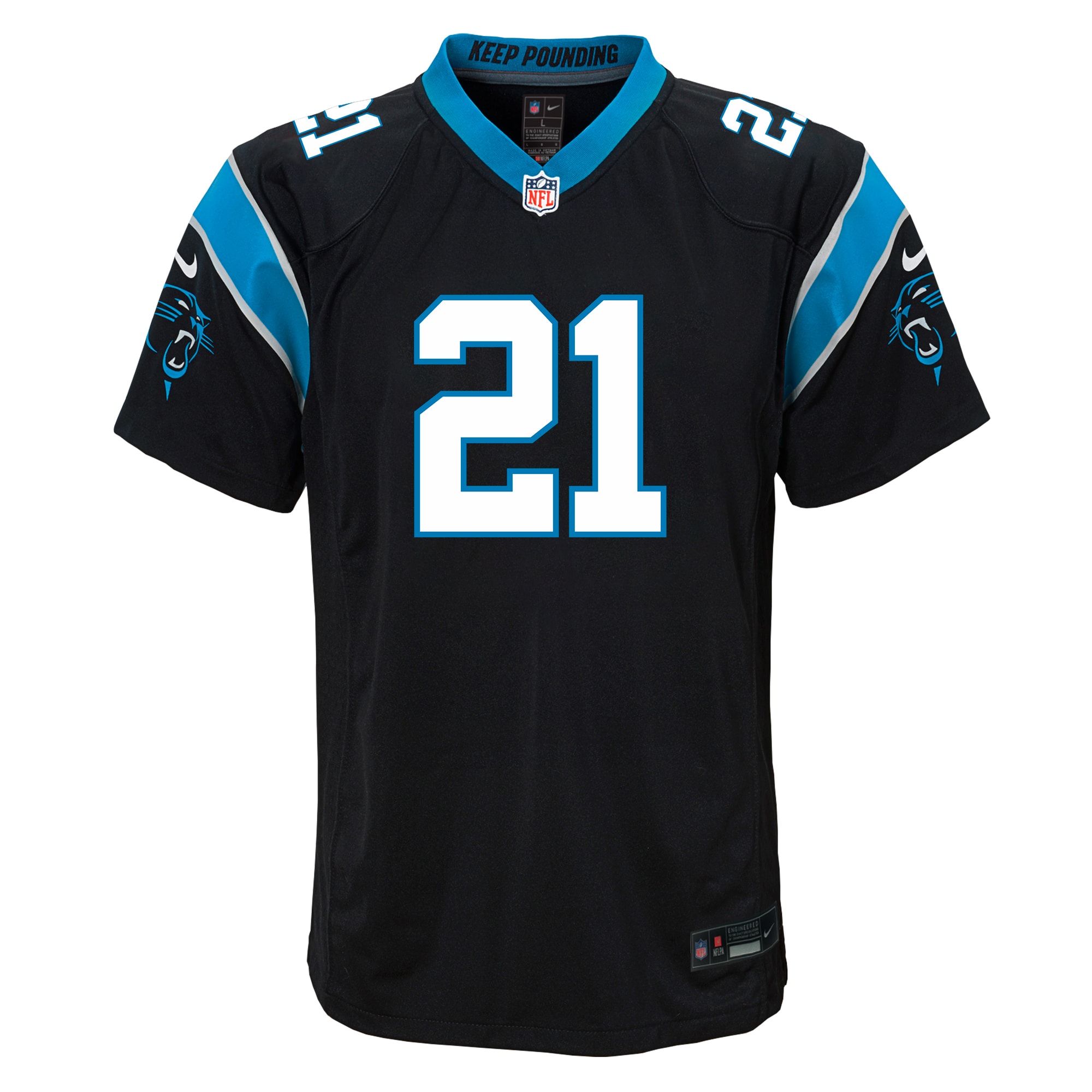 Jeremy Chinn Carolina Panthers Nike Youth Game Jersey – Black Clowdercats