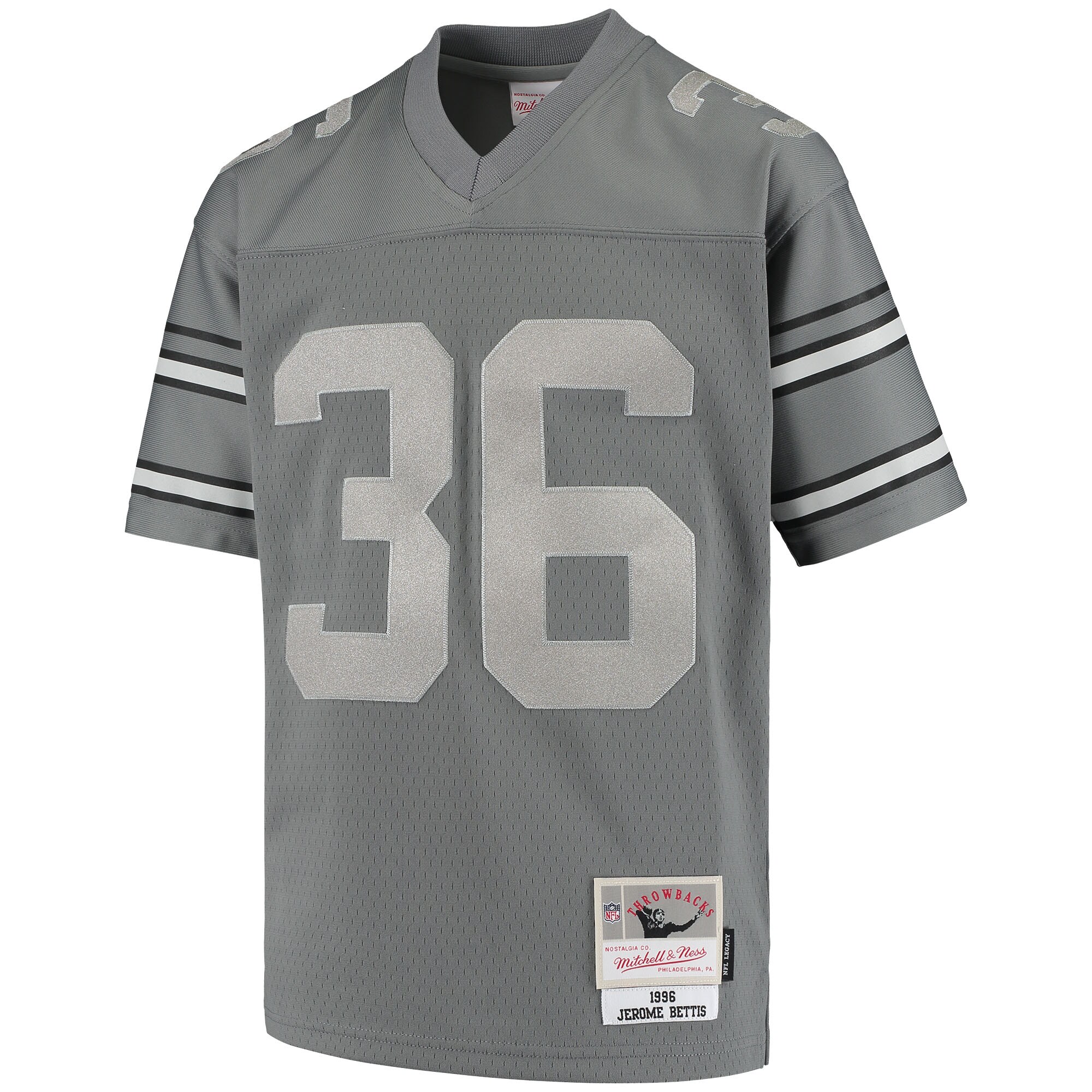 Jerome Bettis Pittsburgh Steelers Mitchell & Ness Youth 1996 Retired Player Metal Replica Jersey – Charcoal Clowdercats