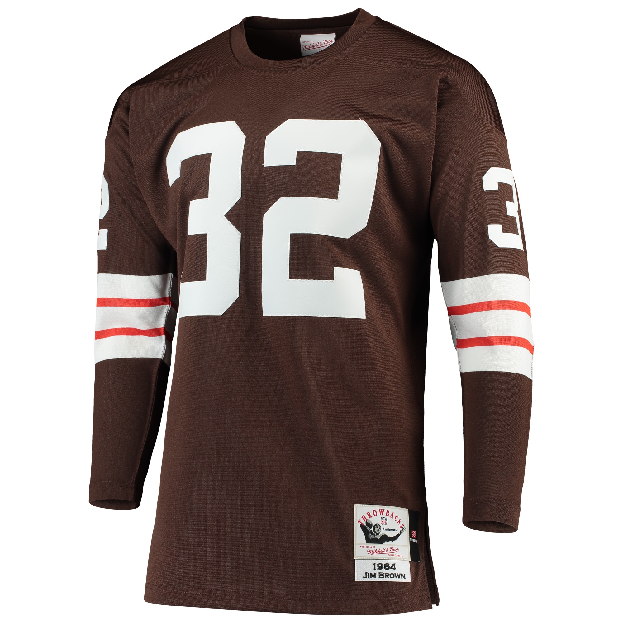 Jim Brown Cleveland Browns 1964 Mitchell & Ness Authentic Throwback Retired Player Jersey – Brown Clowdercats
