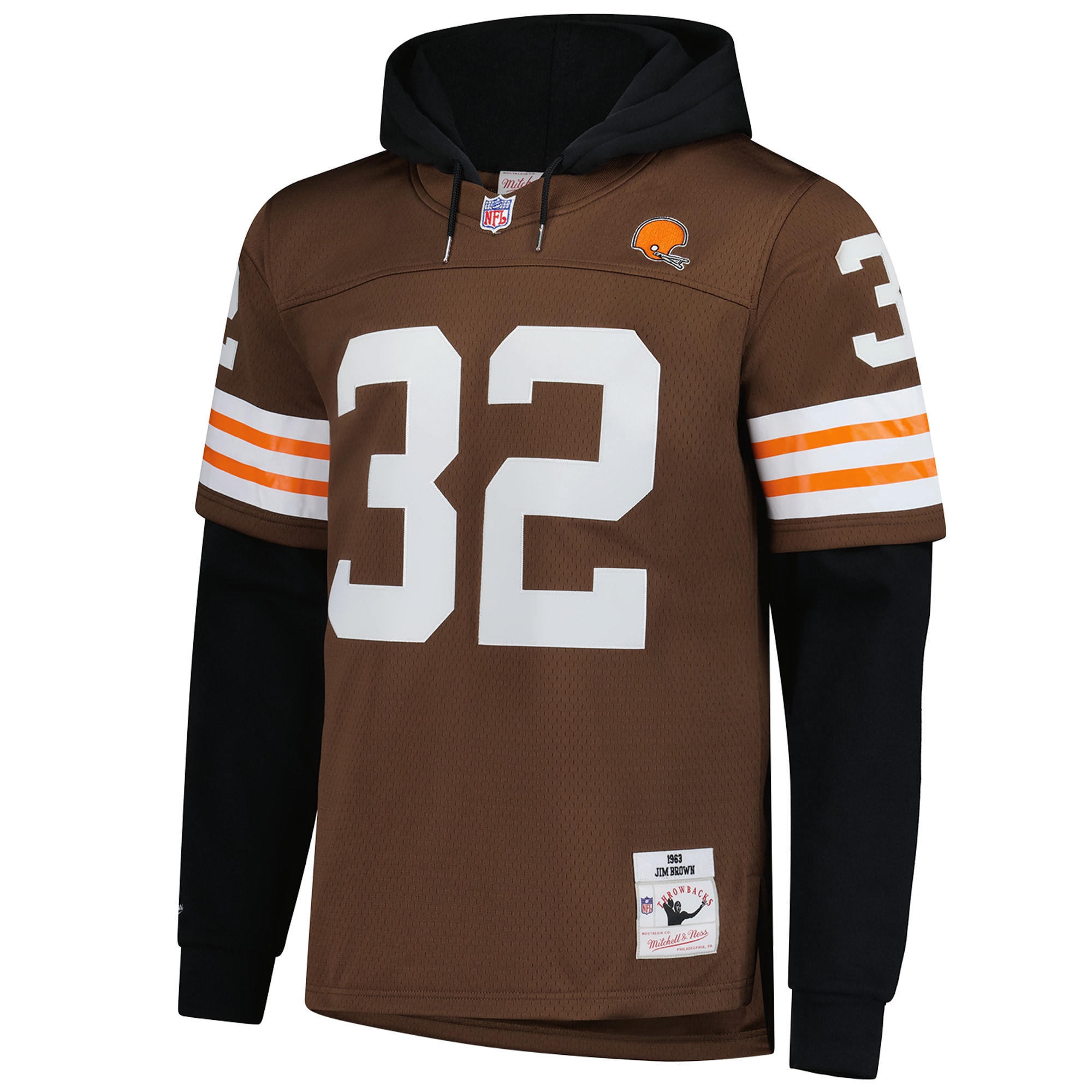 Jim Brown Cleveland Browns Mitchell & Ness Player Name & Number Hoodie Legacy Jersey – Brown Clowdercats