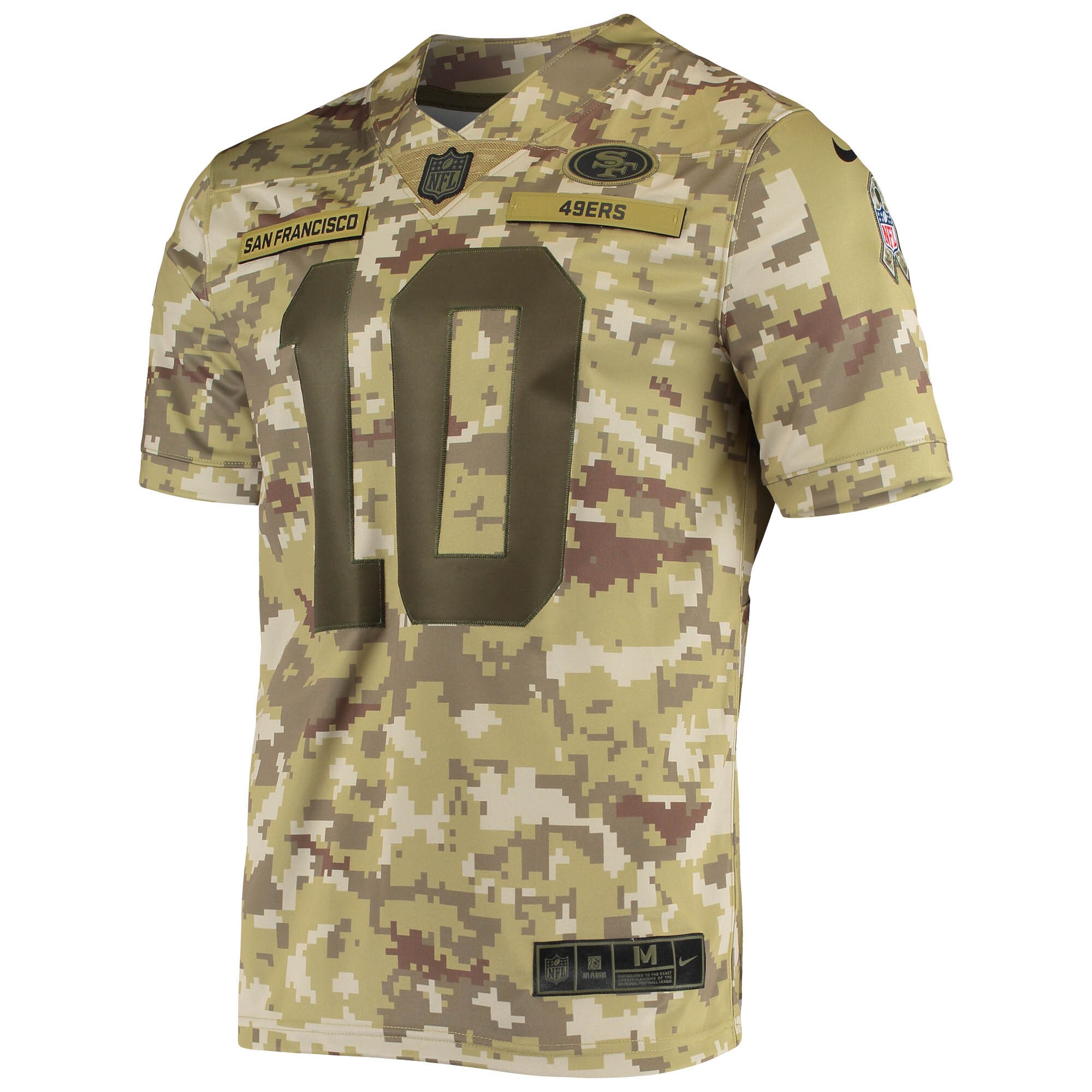Jimmy Garoppolo San Francisco 49ers Nike Salute To Service Limited Player Jersey – Camo Clowdercats