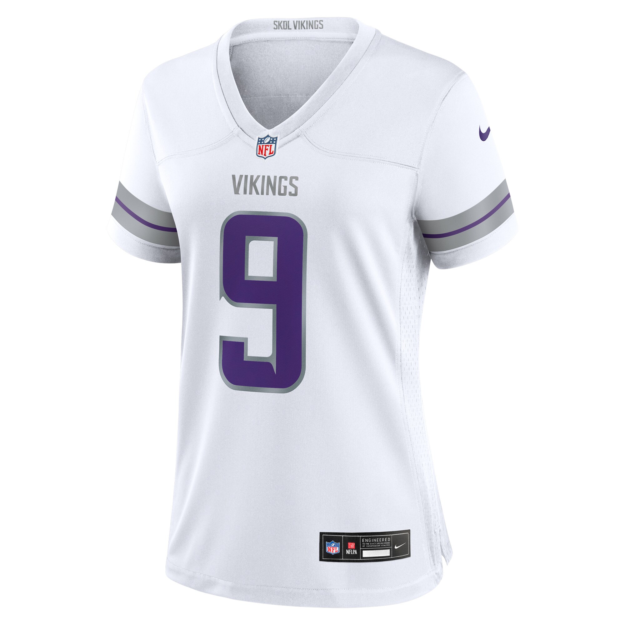 J.J. McCarthy Minnesota Vikings Nike Women’s Alternate Game Player Jersey – White Clowdercats