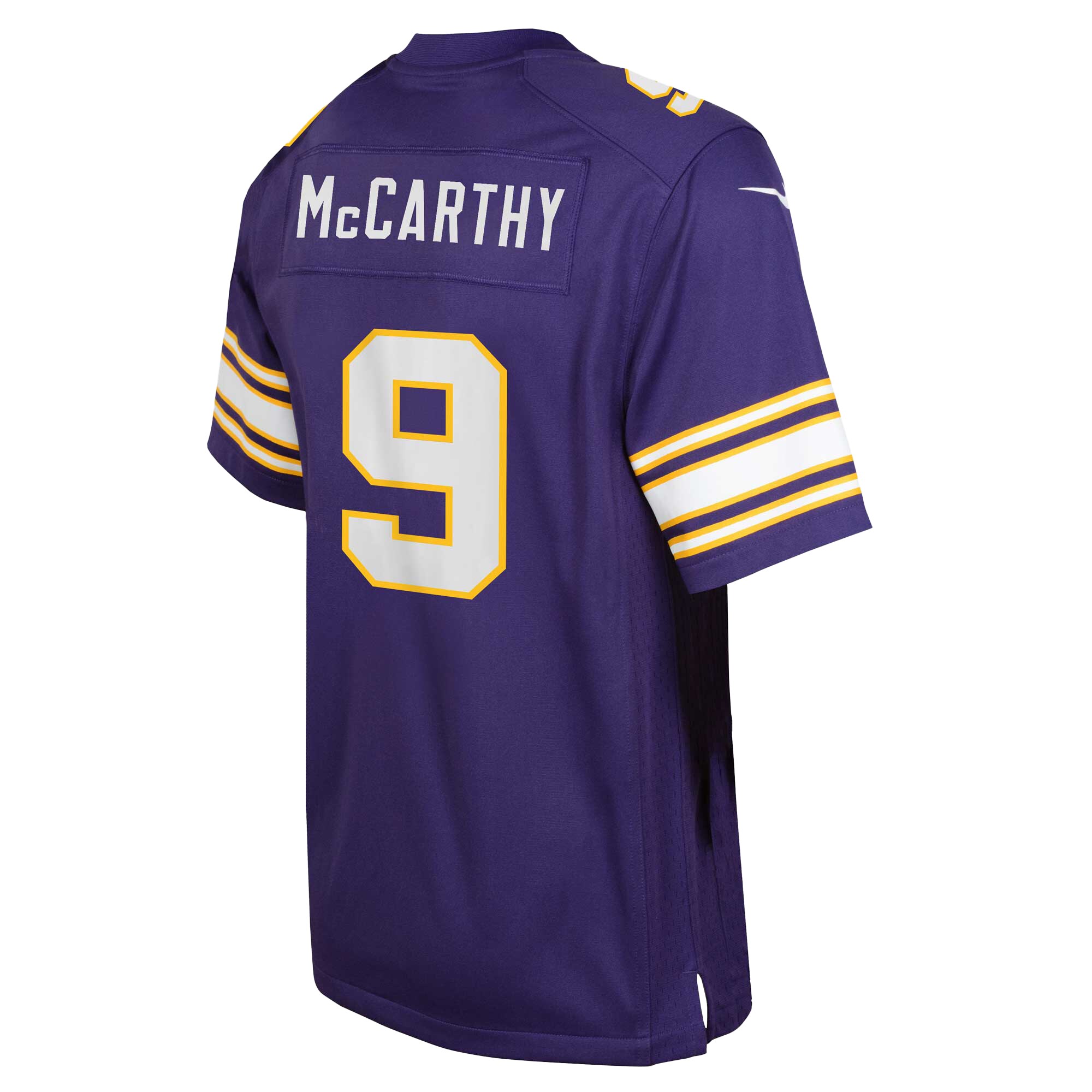 J.J. McCarthy Minnesota Vikings Nike Youth Game Jersey – Purple Clowdercats