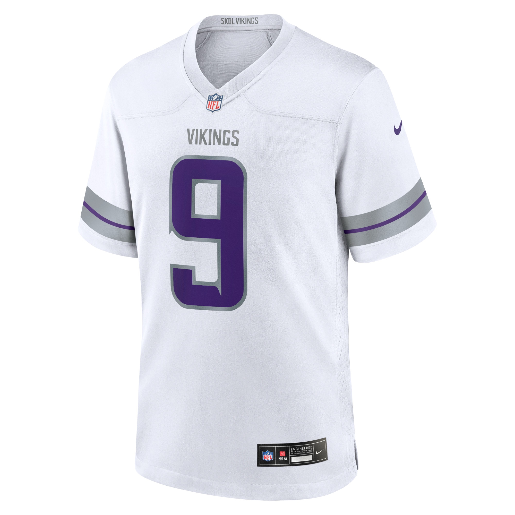 J.J. McCarthy Minnesota Vikings Nike Youth Game Jersey – White Clowdercats