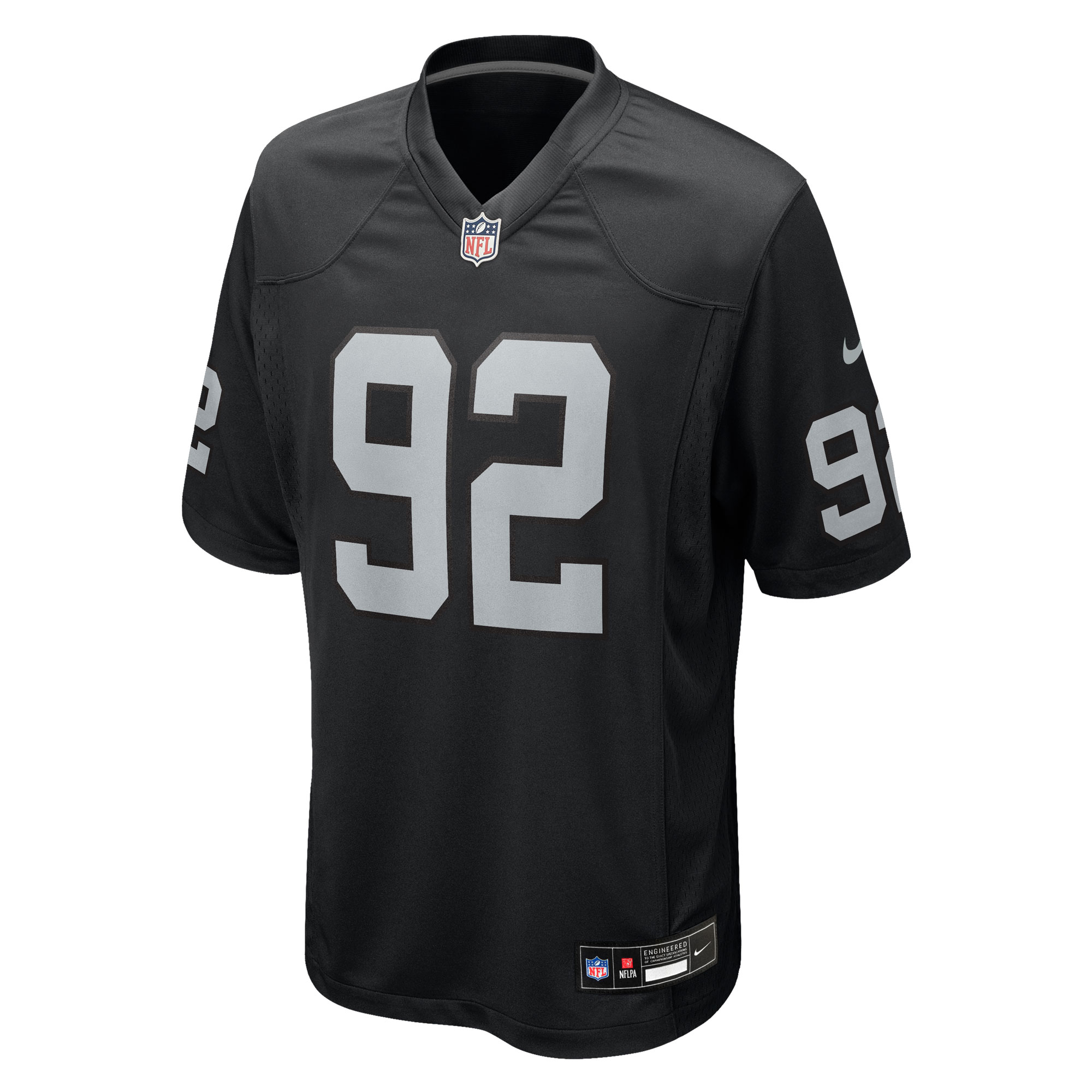 JJ Pegues Las Vegas Raiders Nike Team Game Jersey – Black Clowdercats