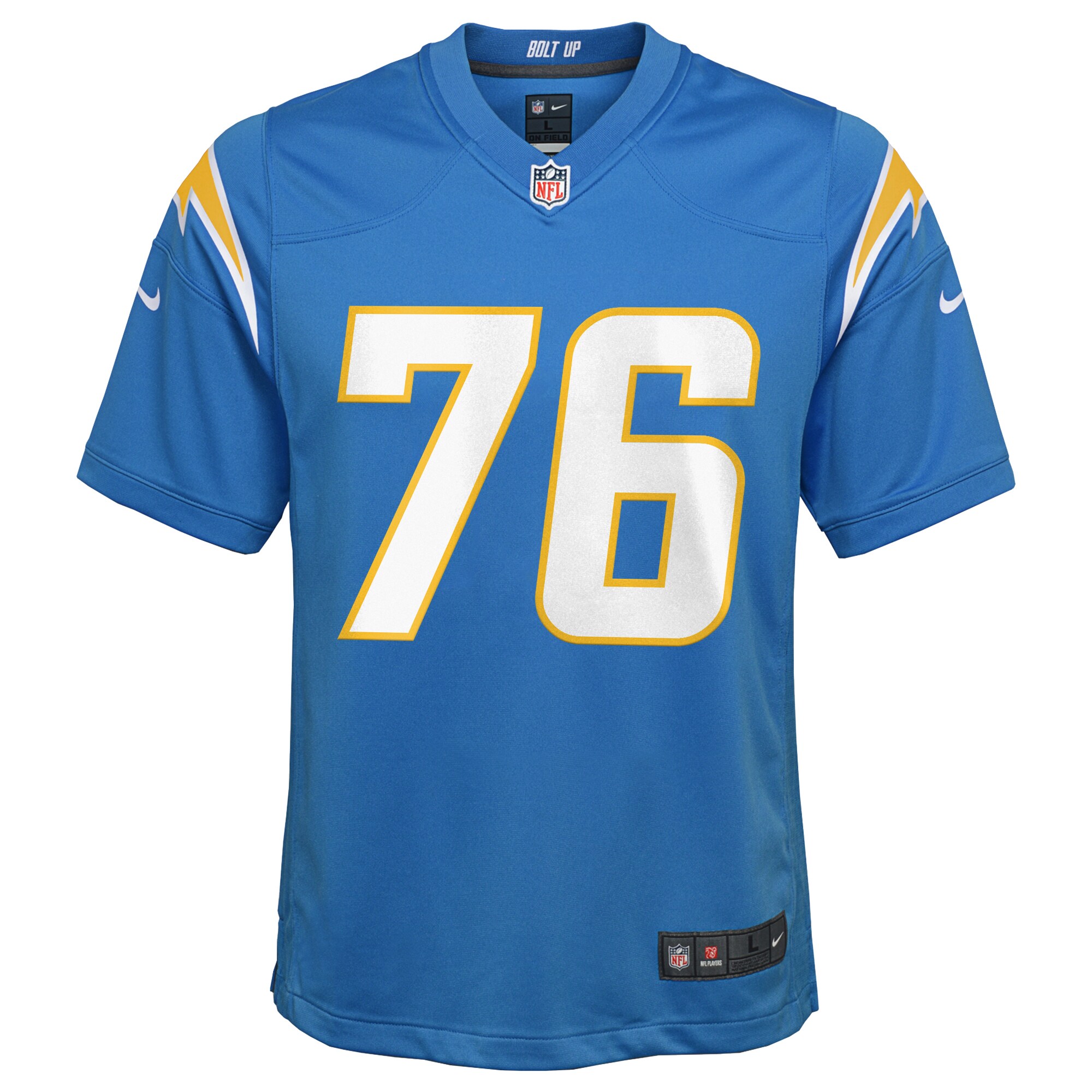 Joe Alt Los Angeles Chargers Nike Youth Game Jersey – Powder Blue Clowdercats